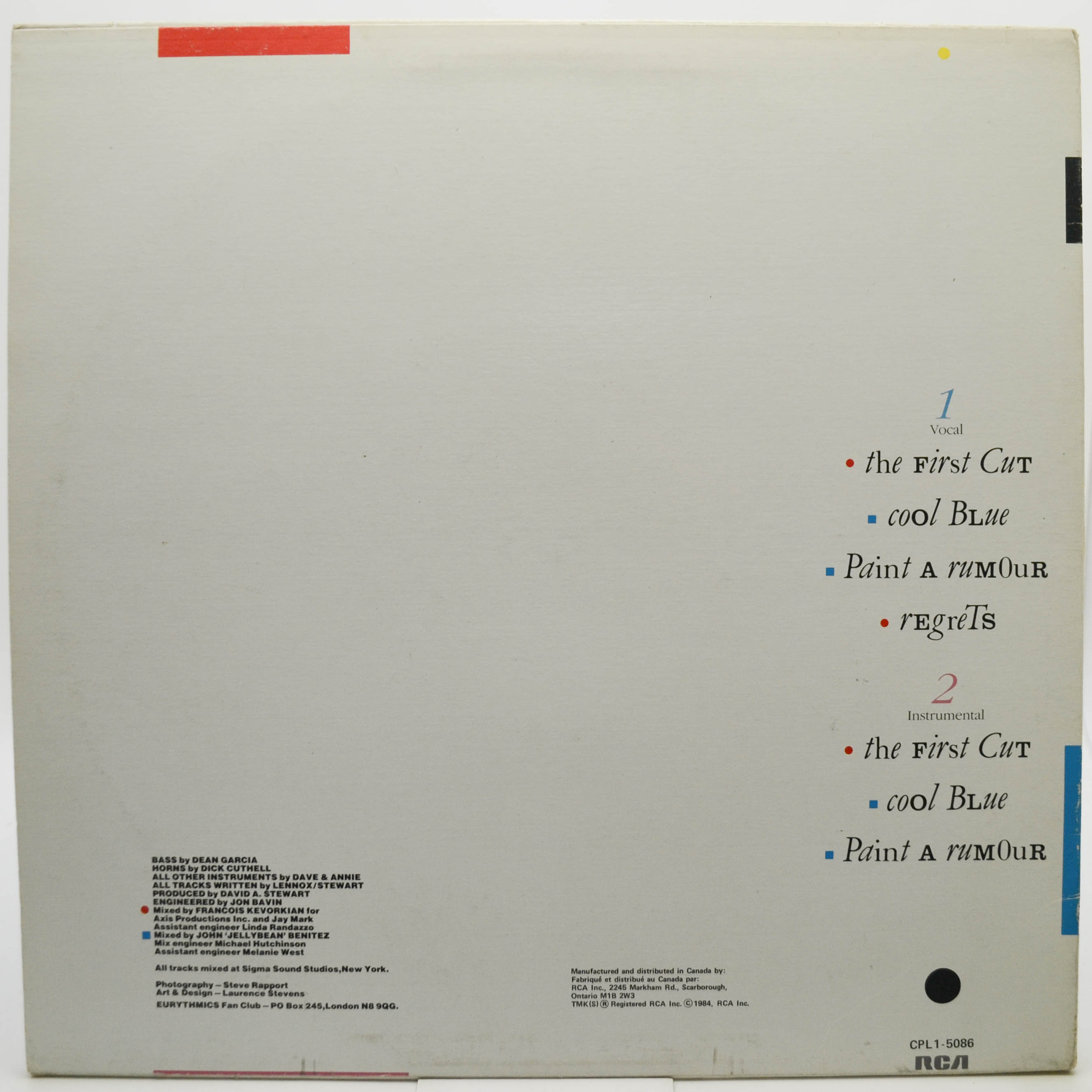 Eurythmics — Touch Dance, 1984