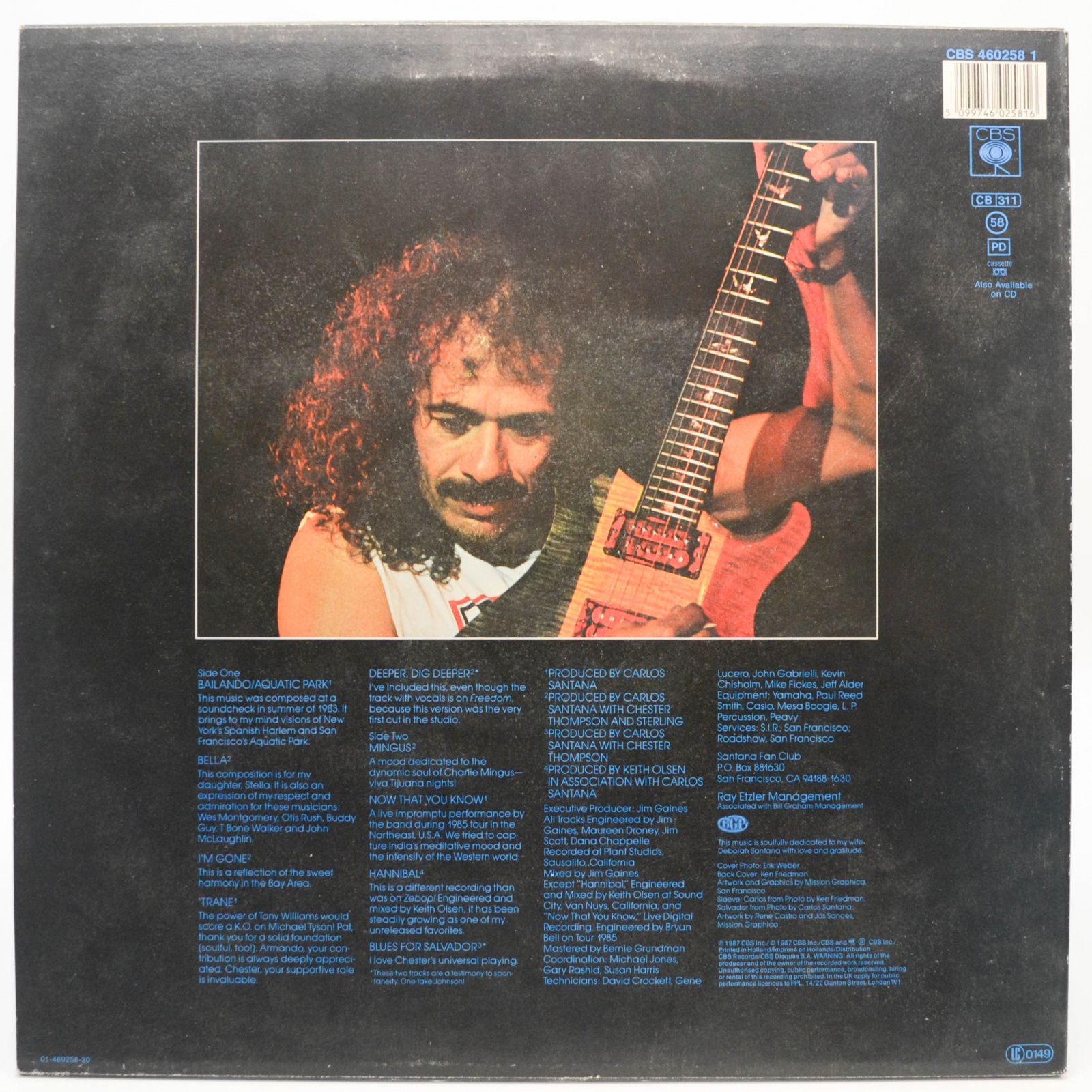 Carlos Santana — Blues For Salvador, 1987