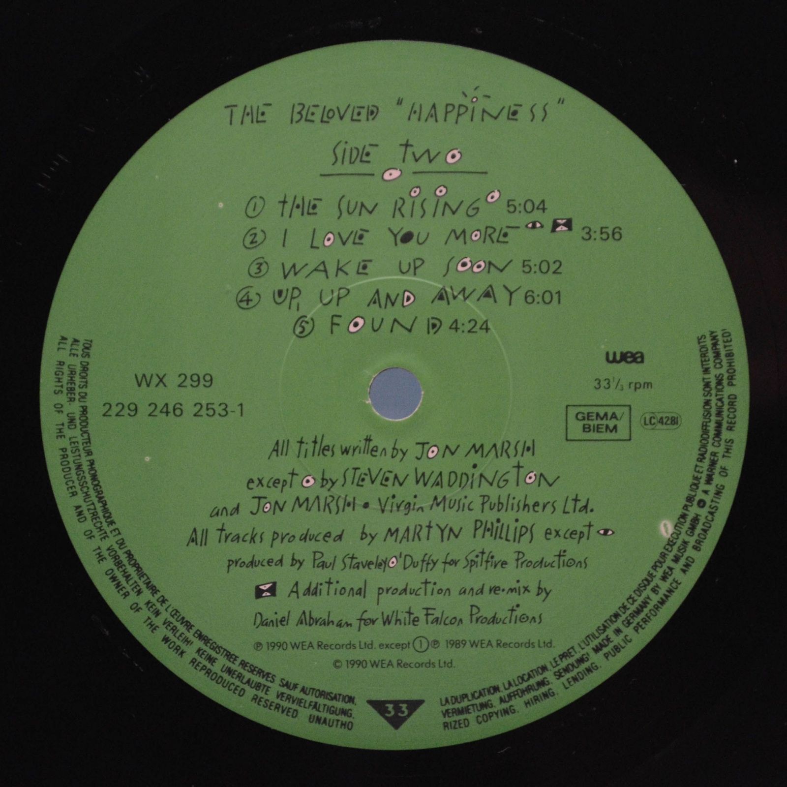 Виниловая пластинка Beloved — Happiness, 1990
