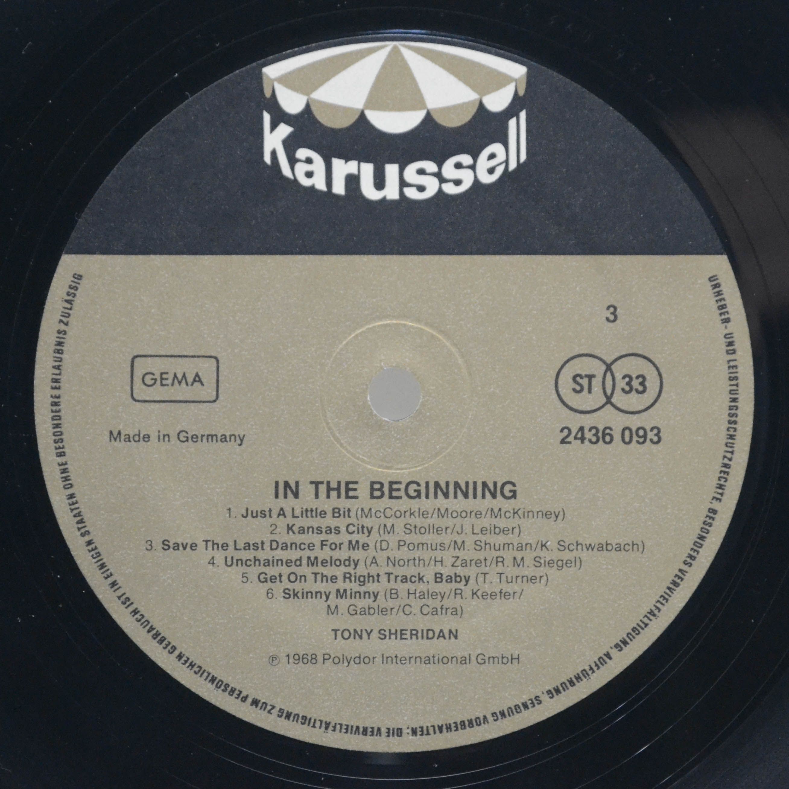 Beatles with Tony Sheridan — In The Beginning (2LP), 1977