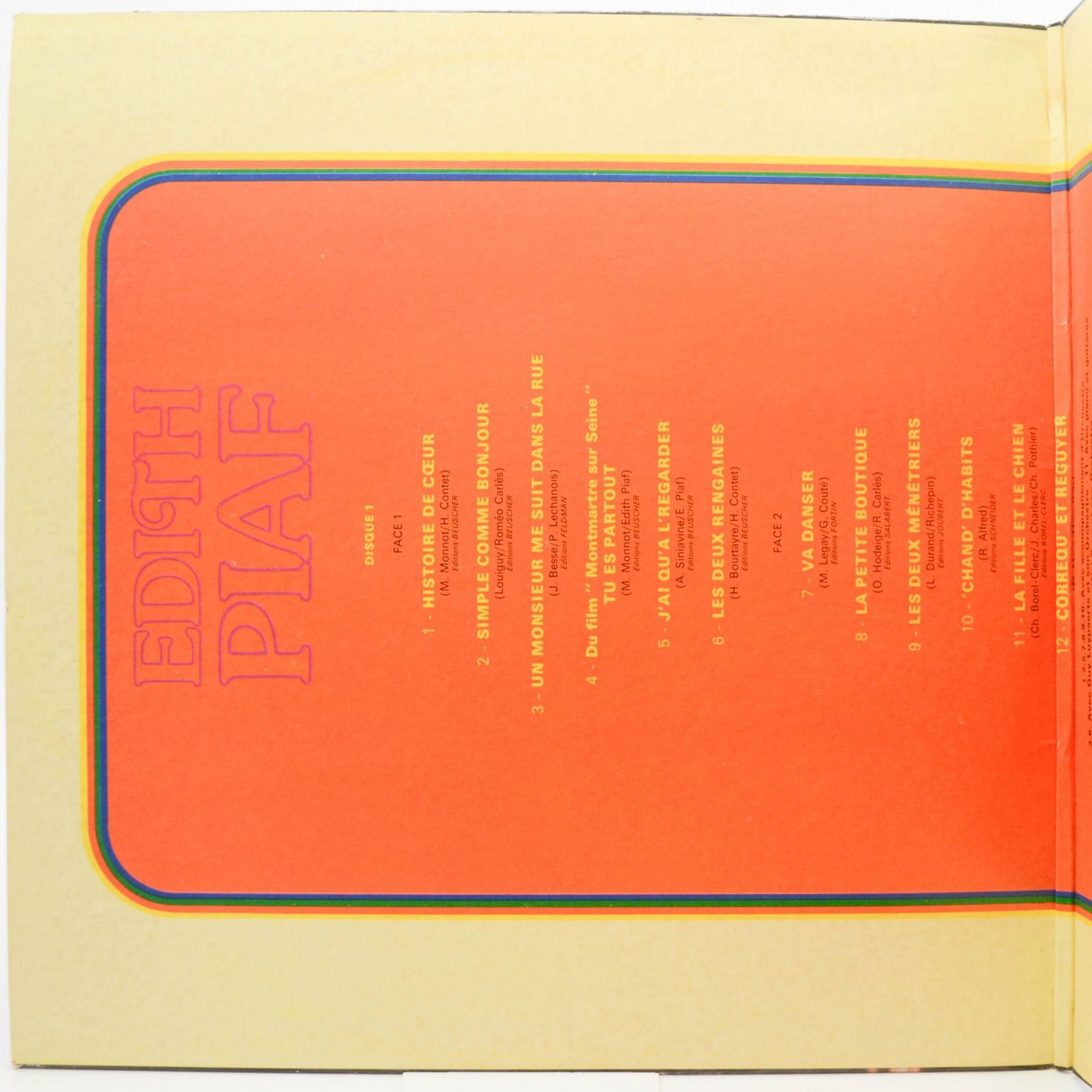 Edith Piaf — Monsieur Saint-Pierre (2LP), 1975