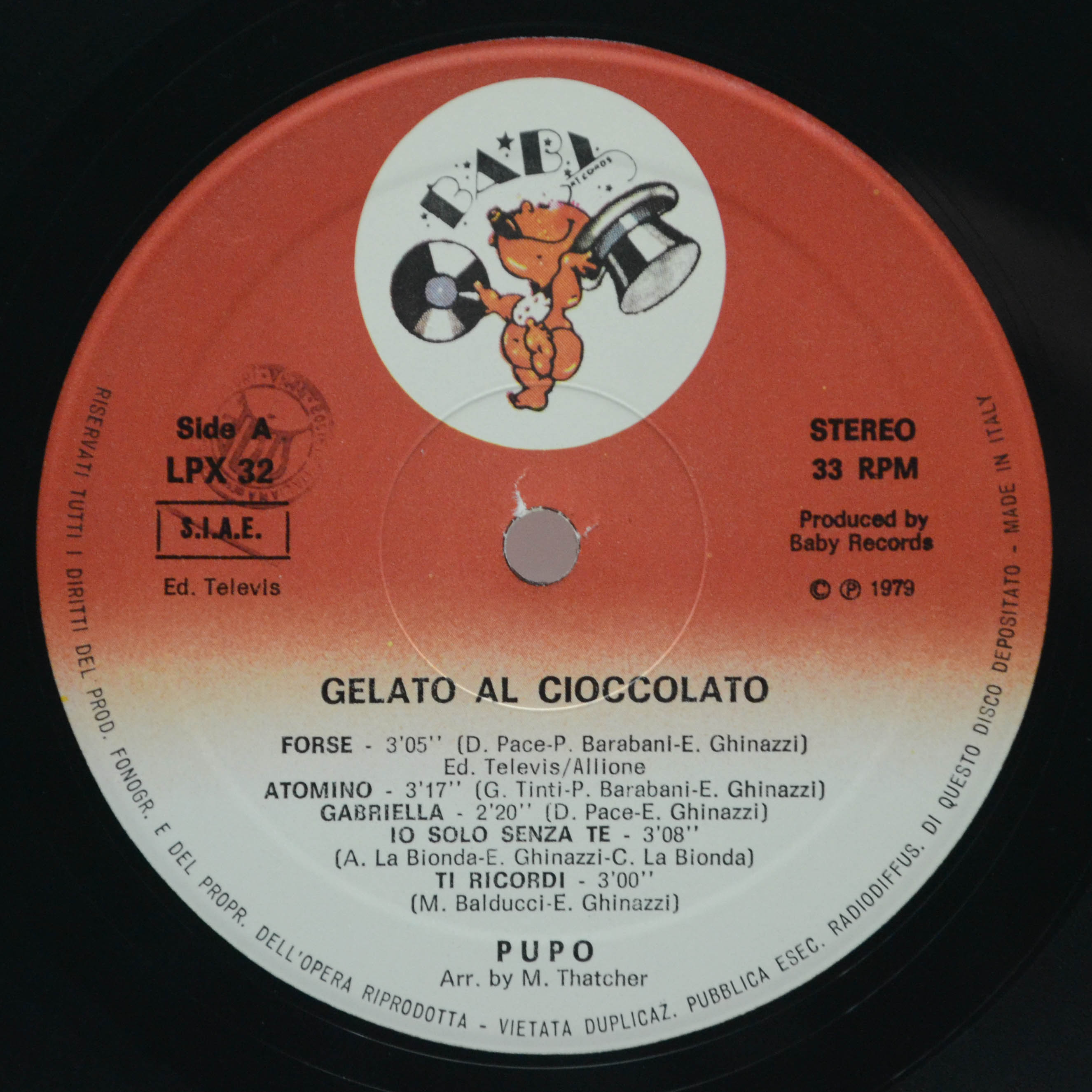 Pupo — Gelato Al Cioccolato (1-st, Italy), 1979