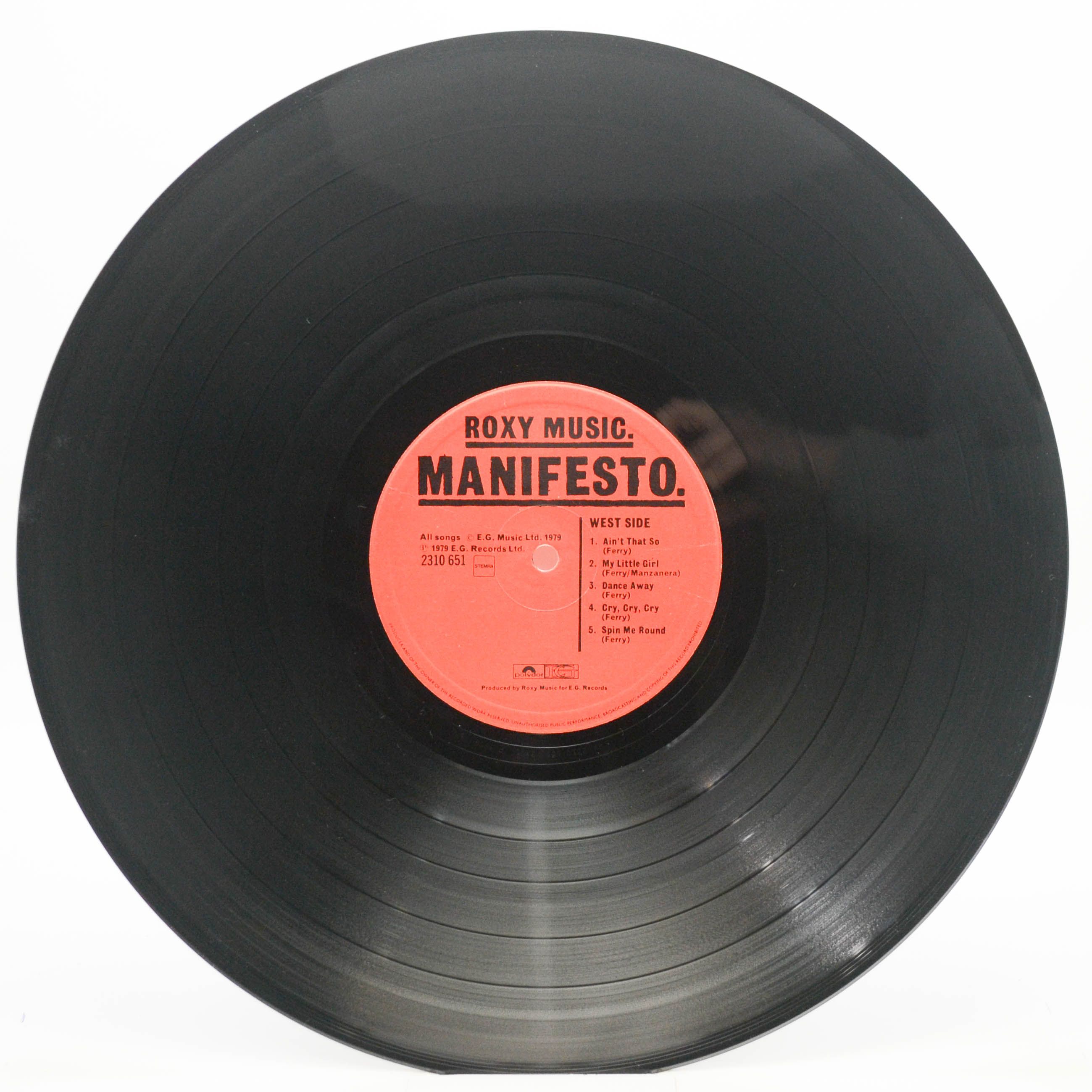 Виниловая пластинка Roxy Music — Manifesto, 1979