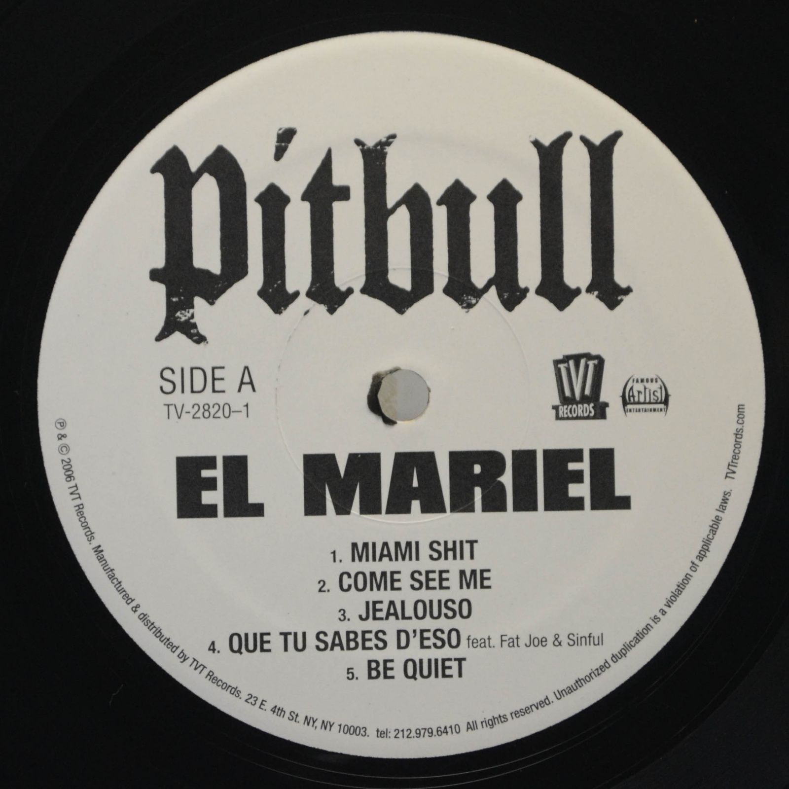 Виниловая пластинка Pitbull — El Mariel, 2006