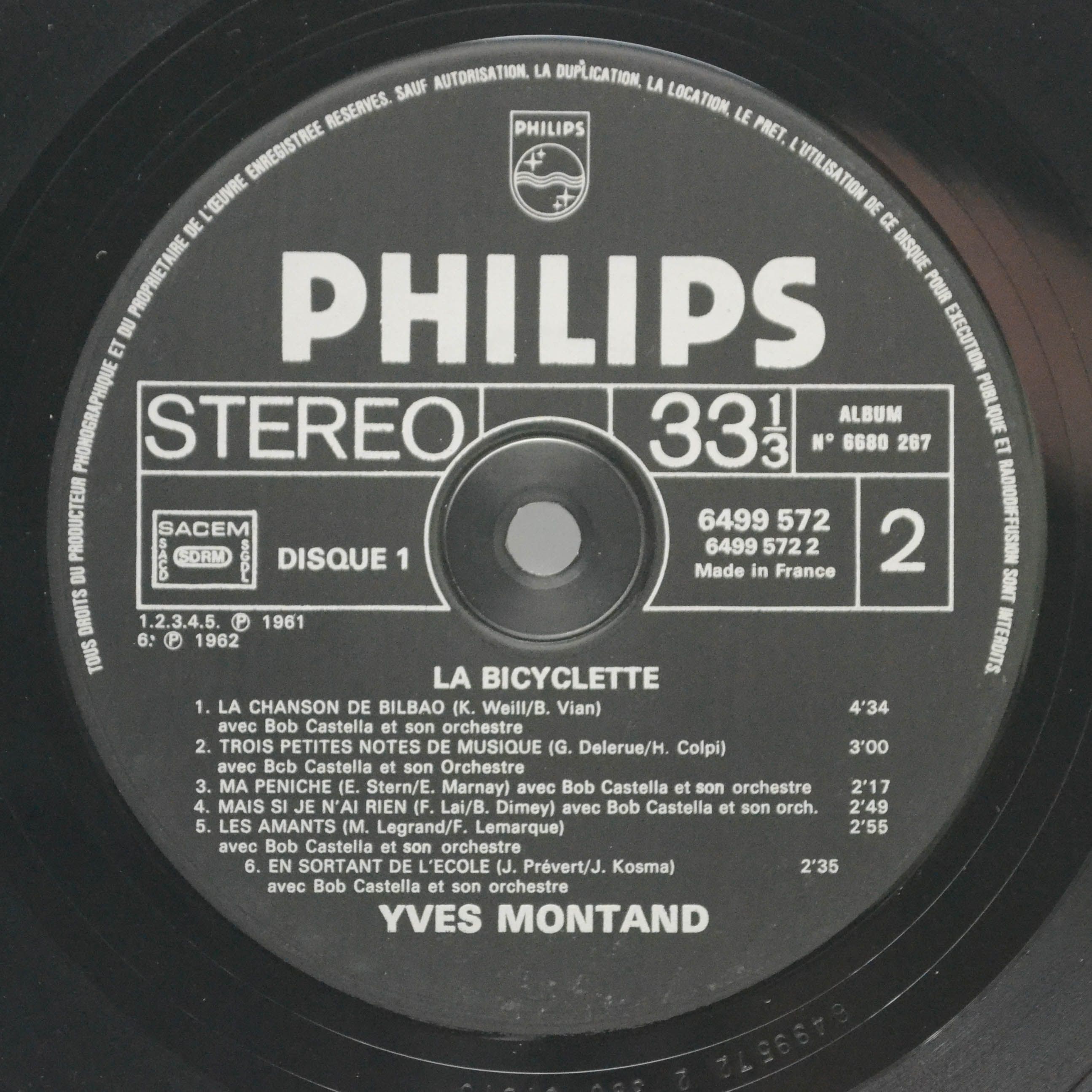 Yves Montand — La Bicyclette (2LP, France),