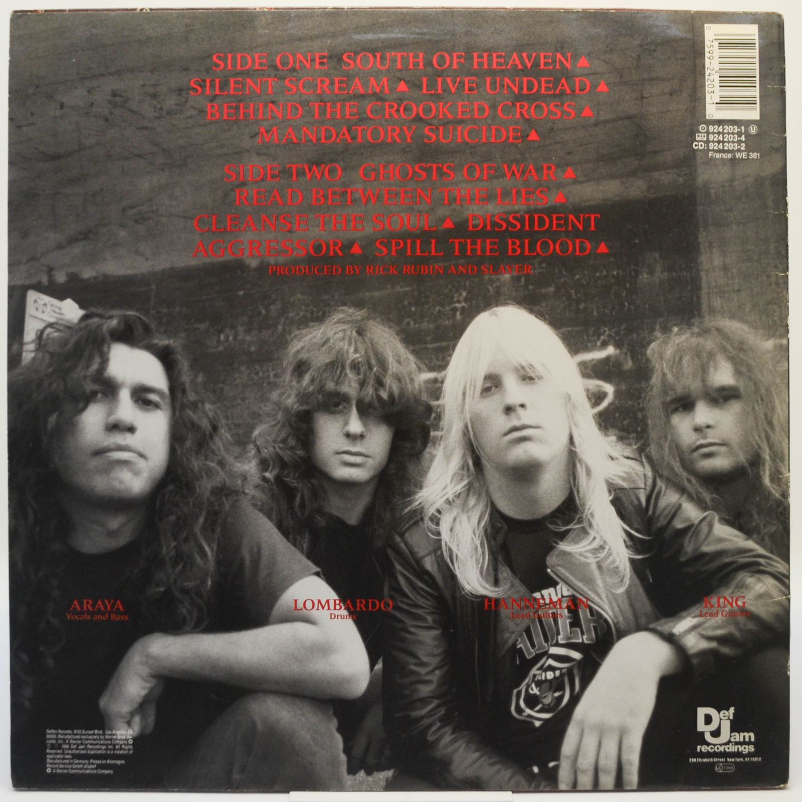 Slayer — South Of Heaven, 1988