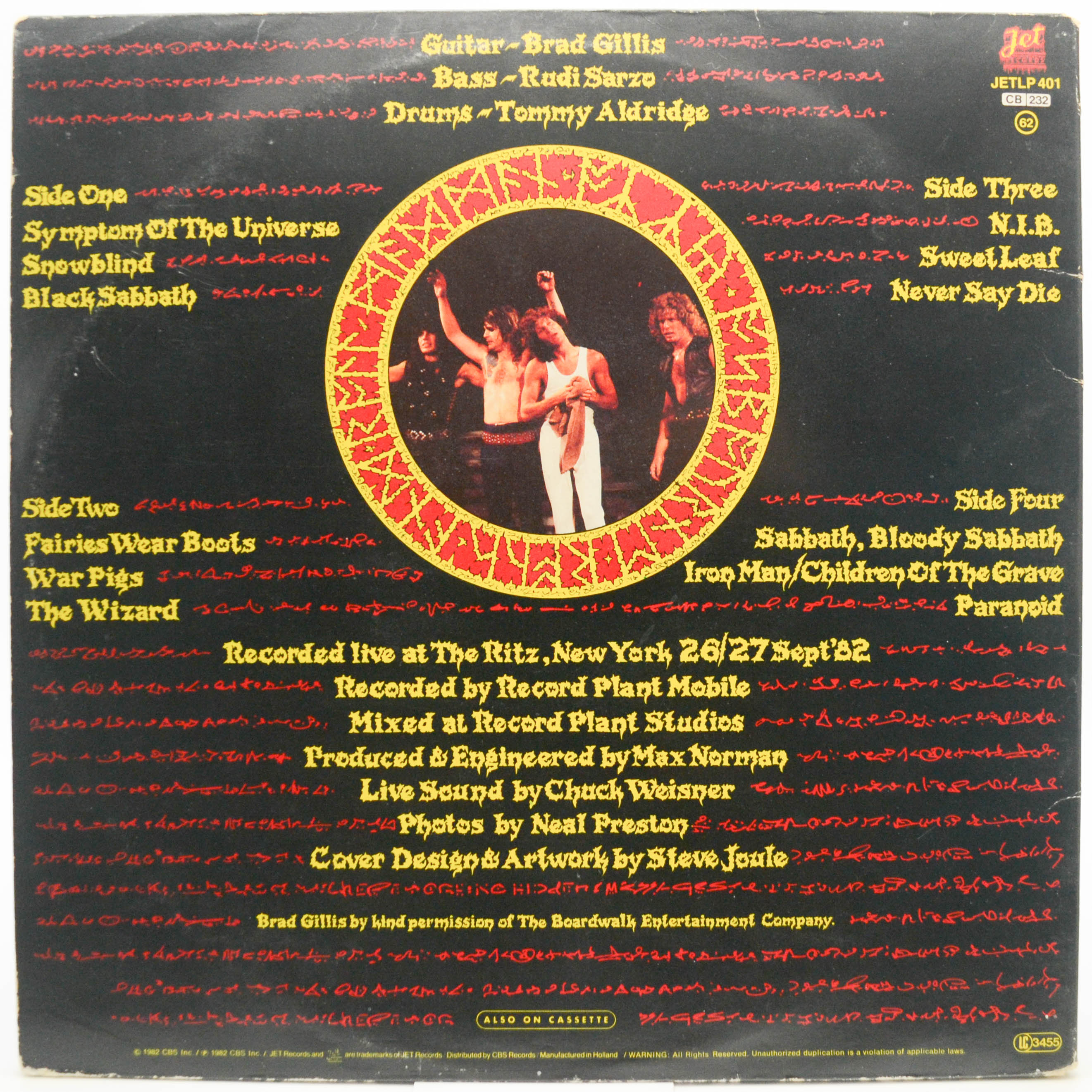 Виниловая пластинка Ozzy Osbourne — Speak Of The Devil (2LP), 1982