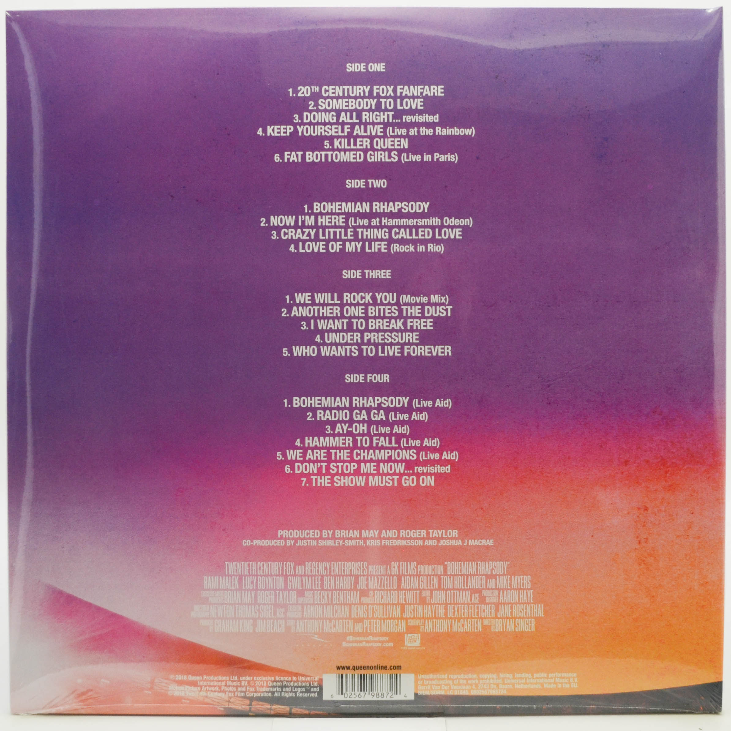 Виниловая пластинка Queen — Bohemian Rhapsody (The Original Soundtrack) (2LP), 2019