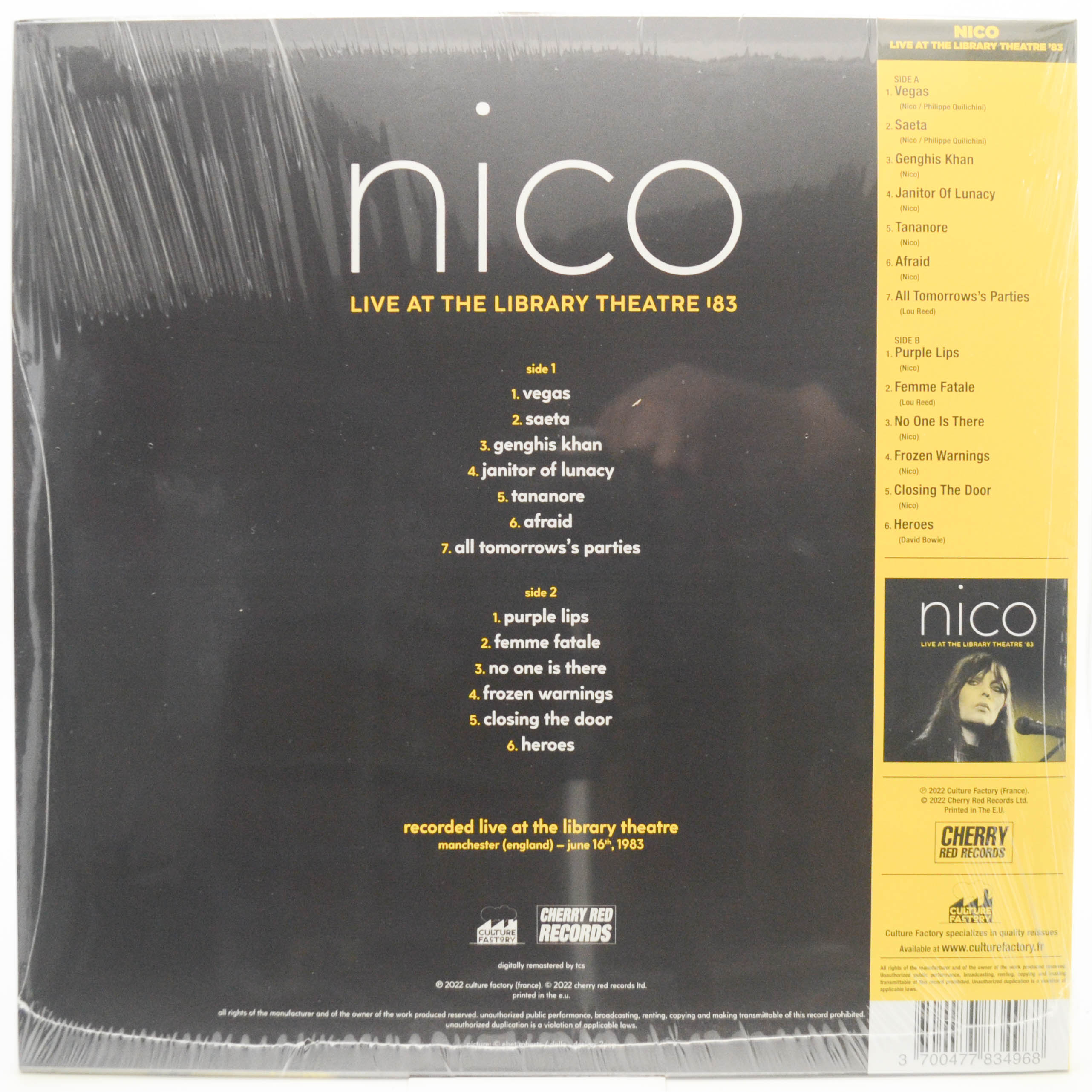 Виниловая пластинка Nico — Live At The Library Theatre '83, 2022