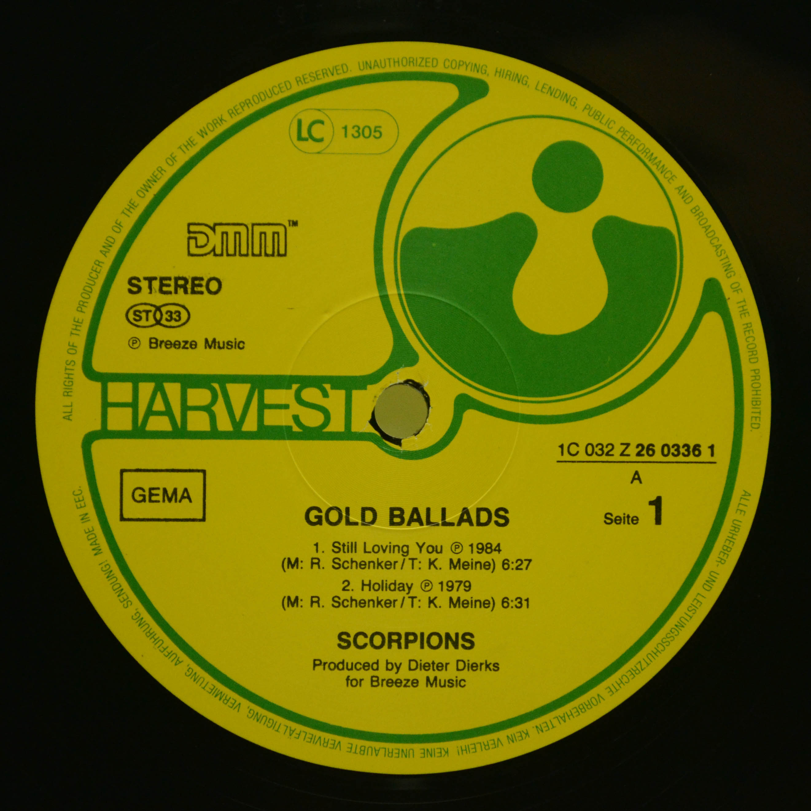 Виниловая пластинка Scorpions — Gold Ballads, 1984