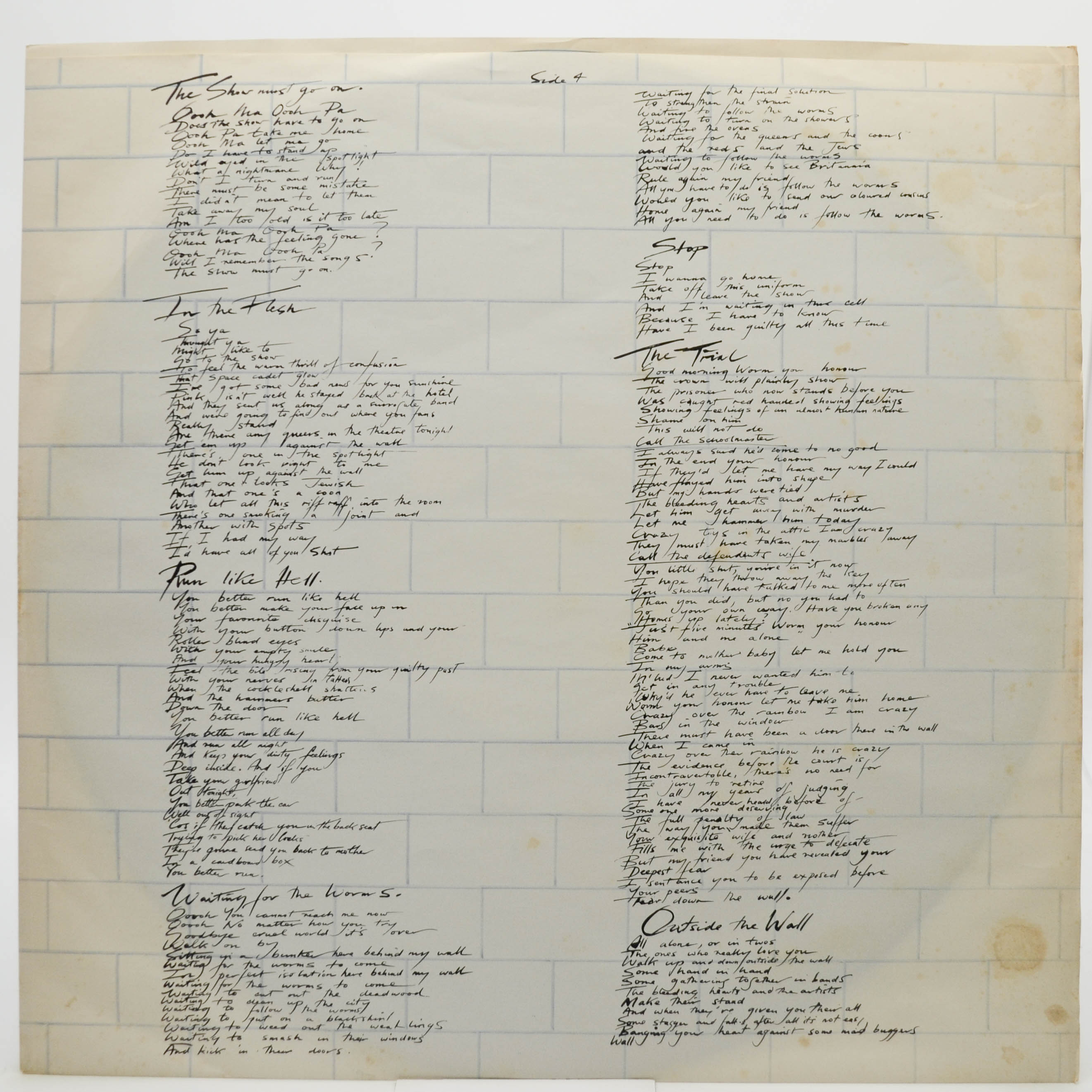 Виниловая пластинка Pink Floyd — The Wall (2LP), 1979