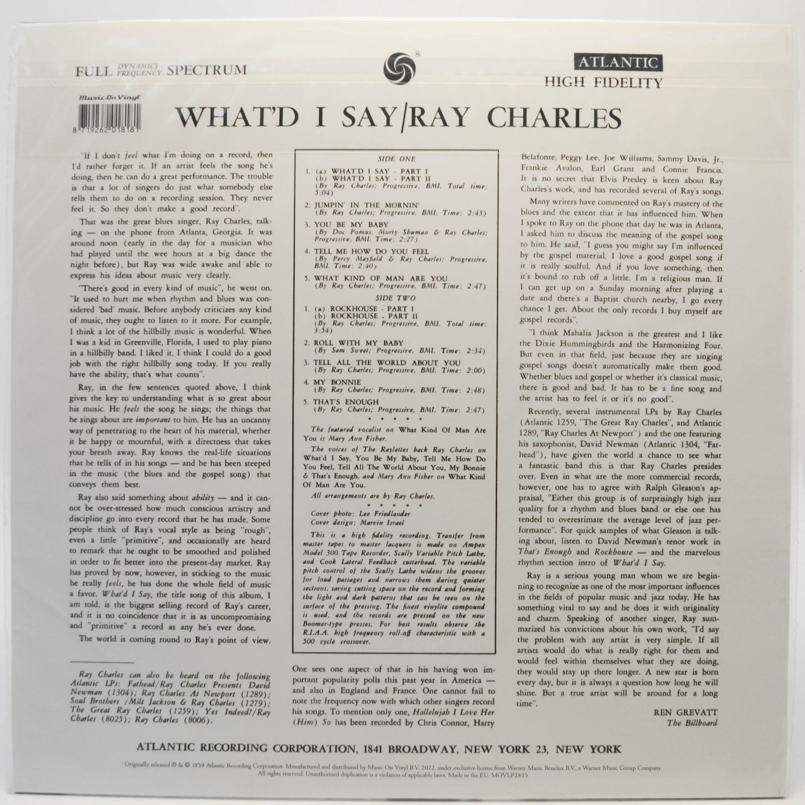 Ray Charles — What'd I Say, 1959