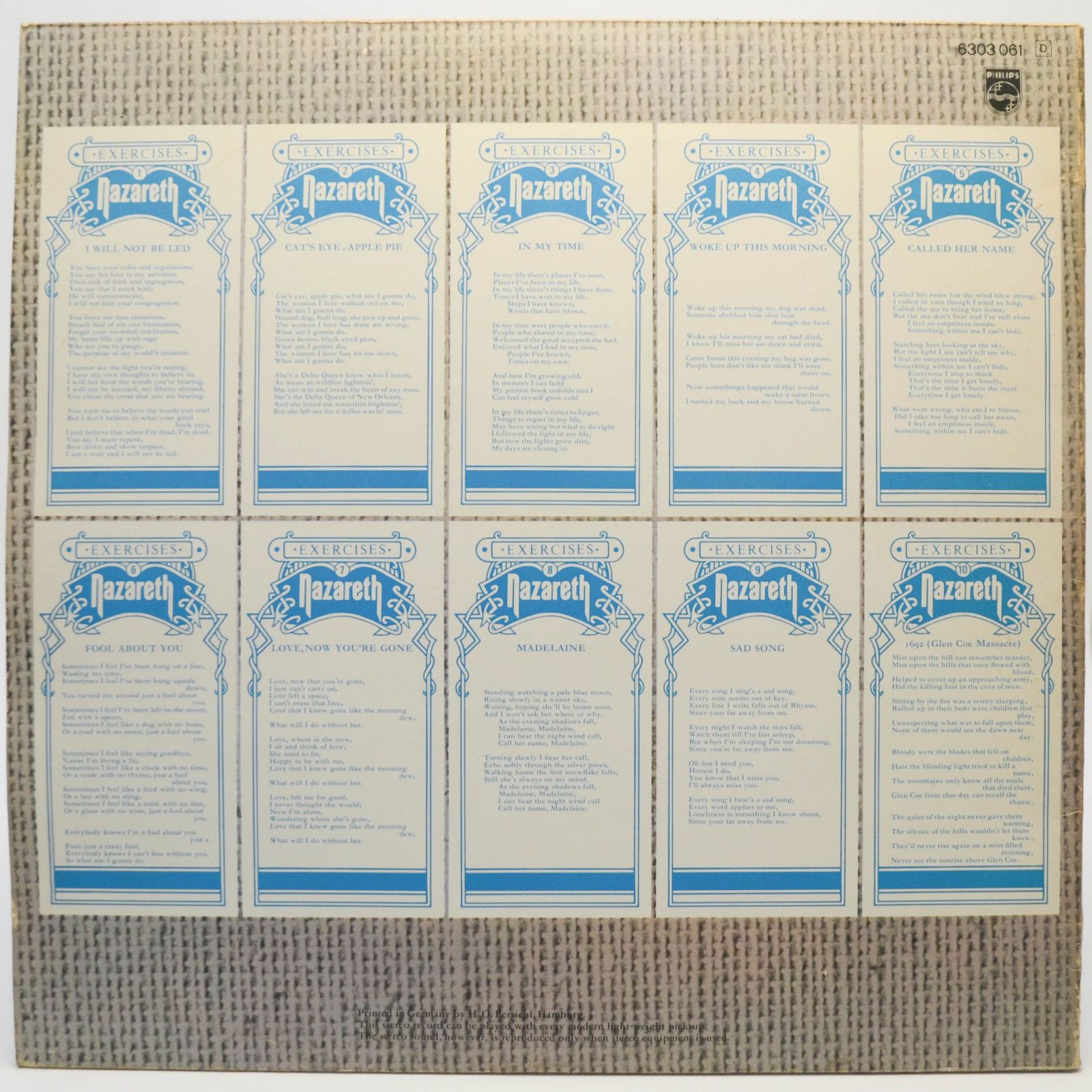 Nazareth — Exercises, 1972