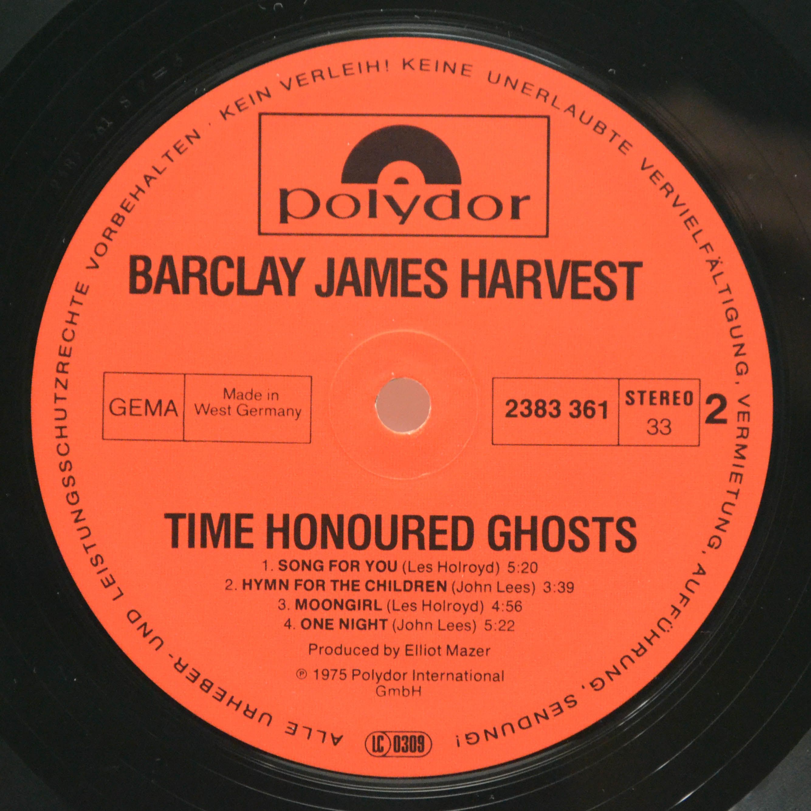 Виниловая пластинка Barclay James Harvest — Time Honoured Ghosts, 1975