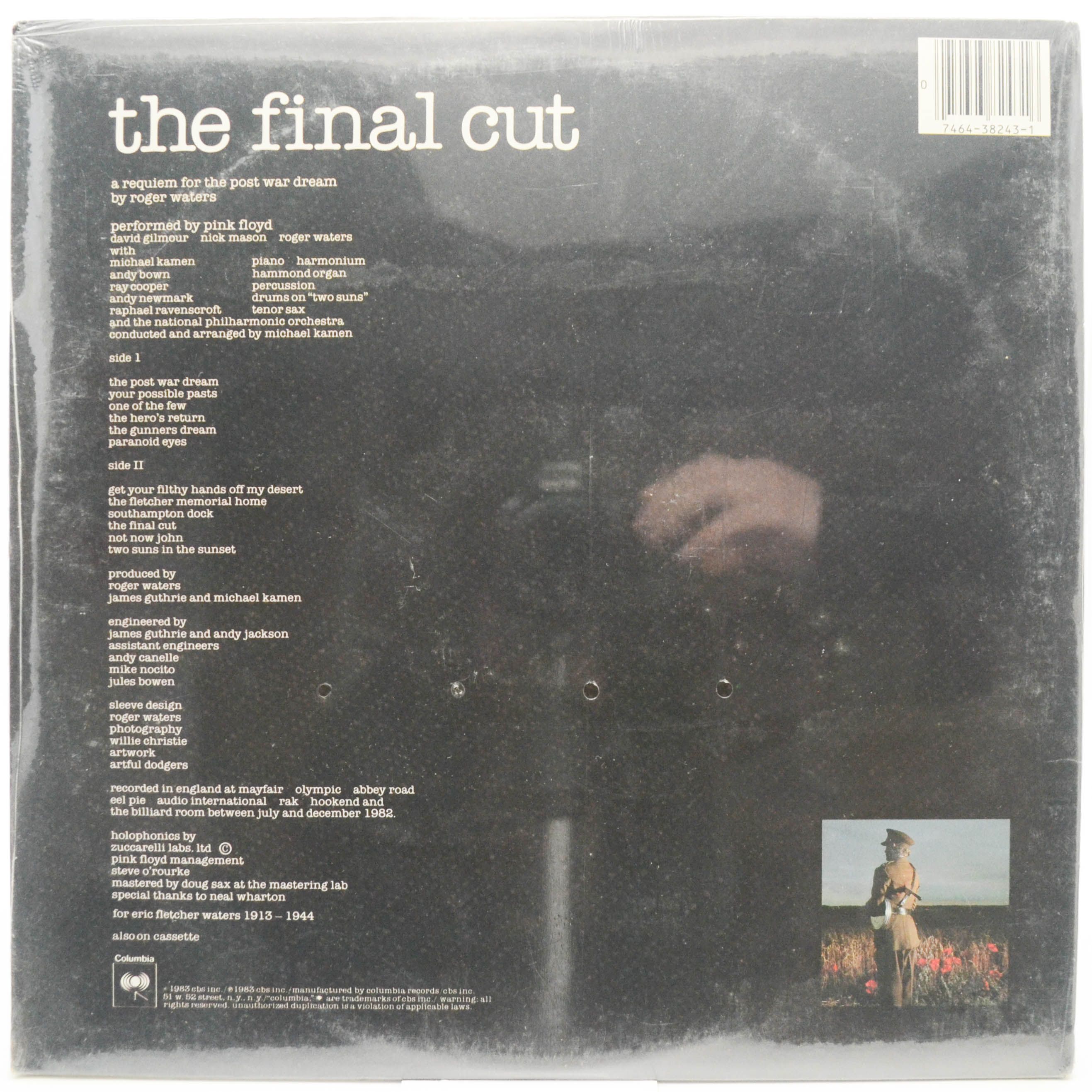 Виниловая пластинка Pink Floyd — The Final Cut (USA), 1983