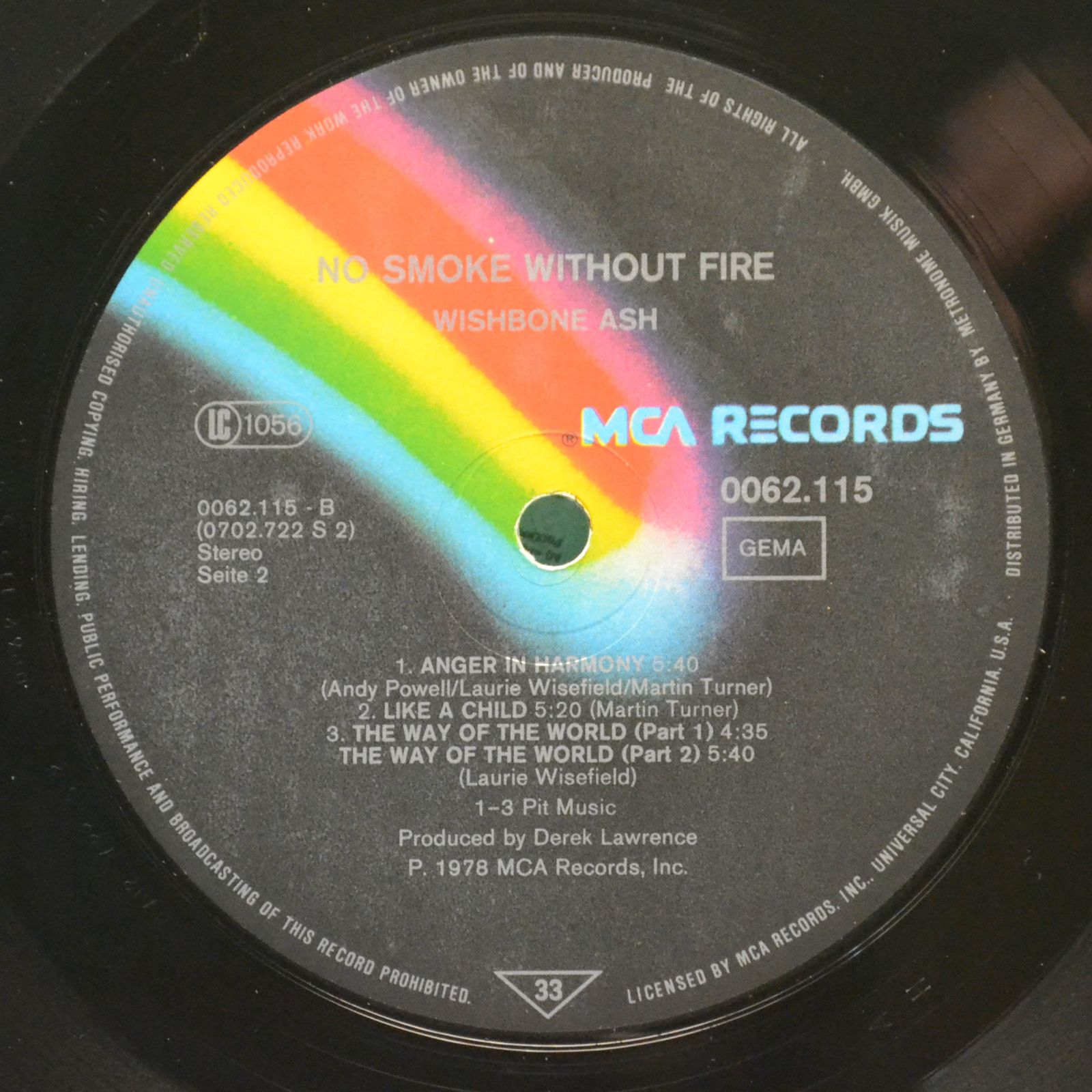 Виниловая пластинка Wishbone Ash — No Smoke Without Fire, 1978