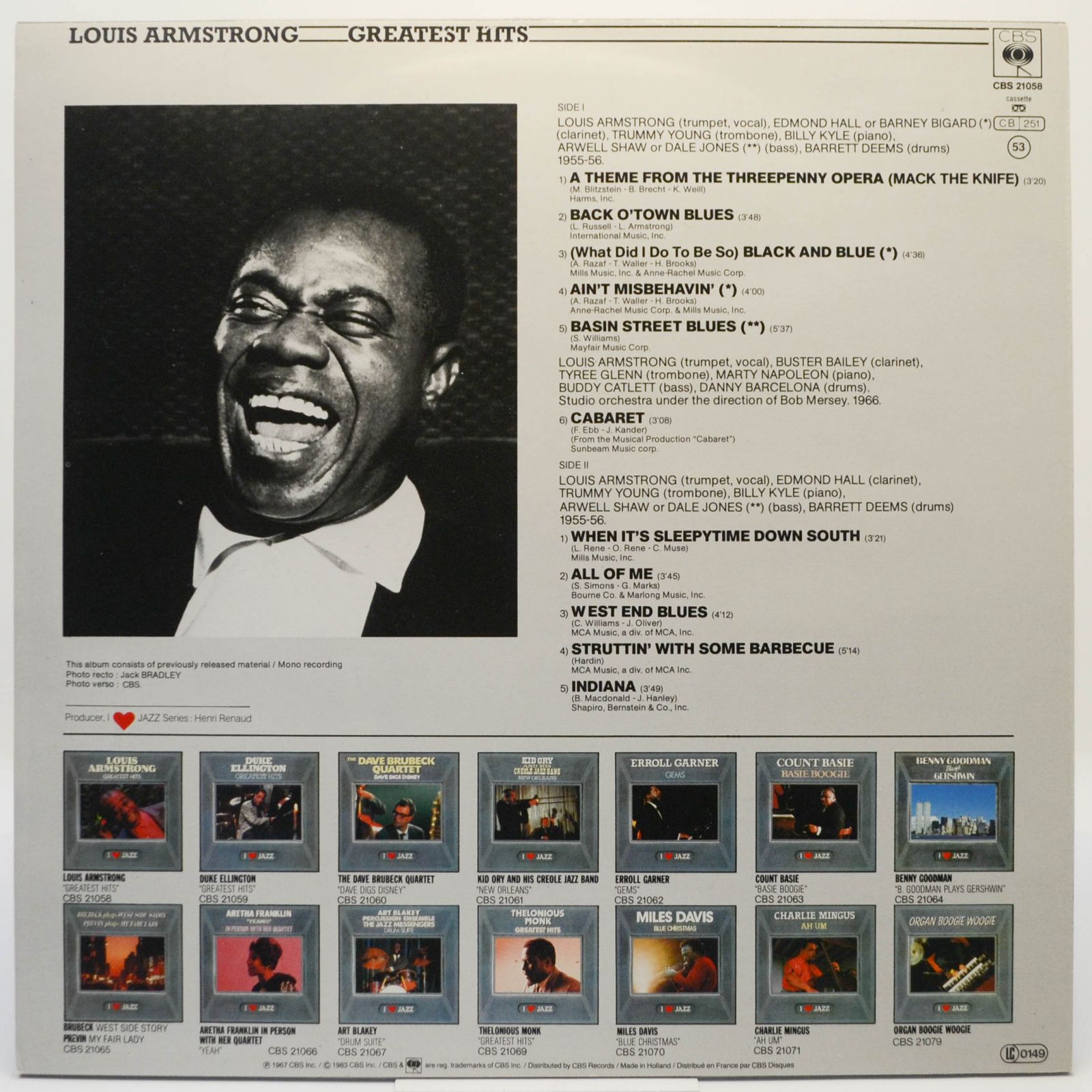 Louis Armstrong — Greatest Hits, 1983