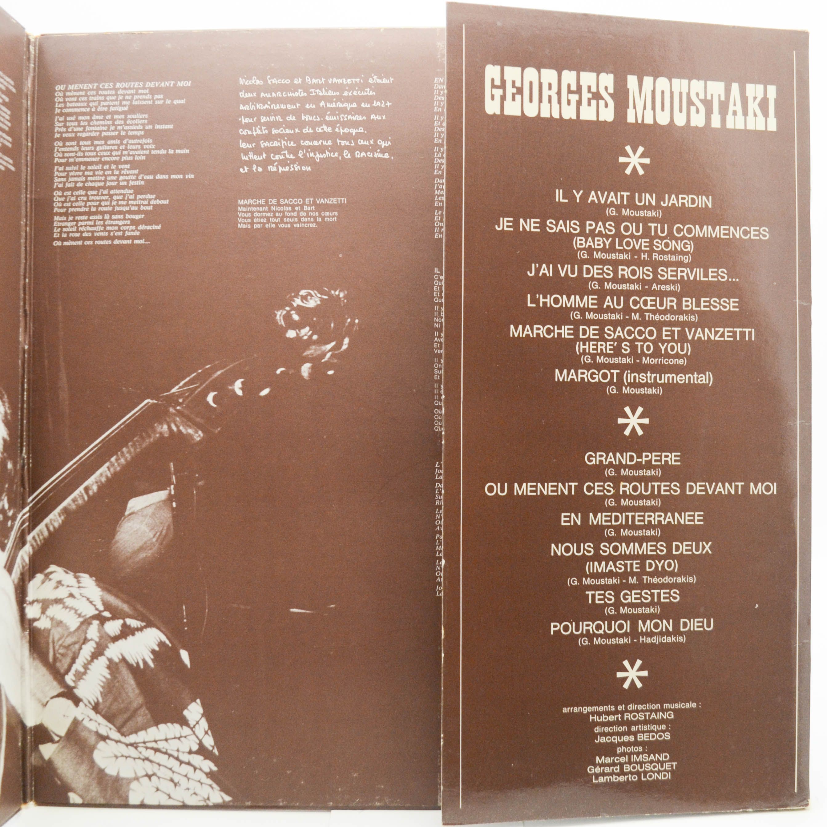 Виниловая пластинка Moustaki — Georges Moustaki (France), 1971