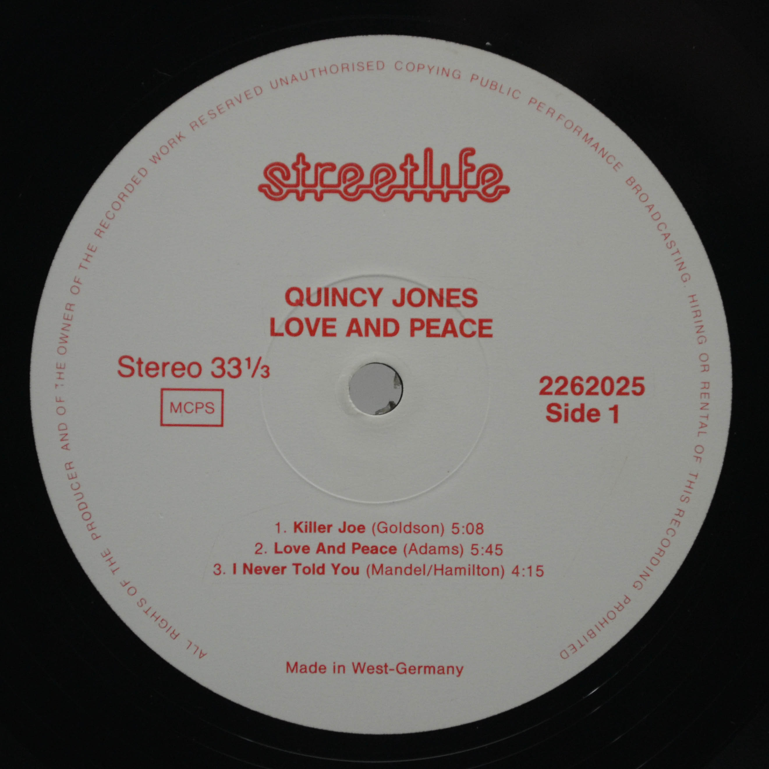 Quincy Jones — Love And Peace, 1987
