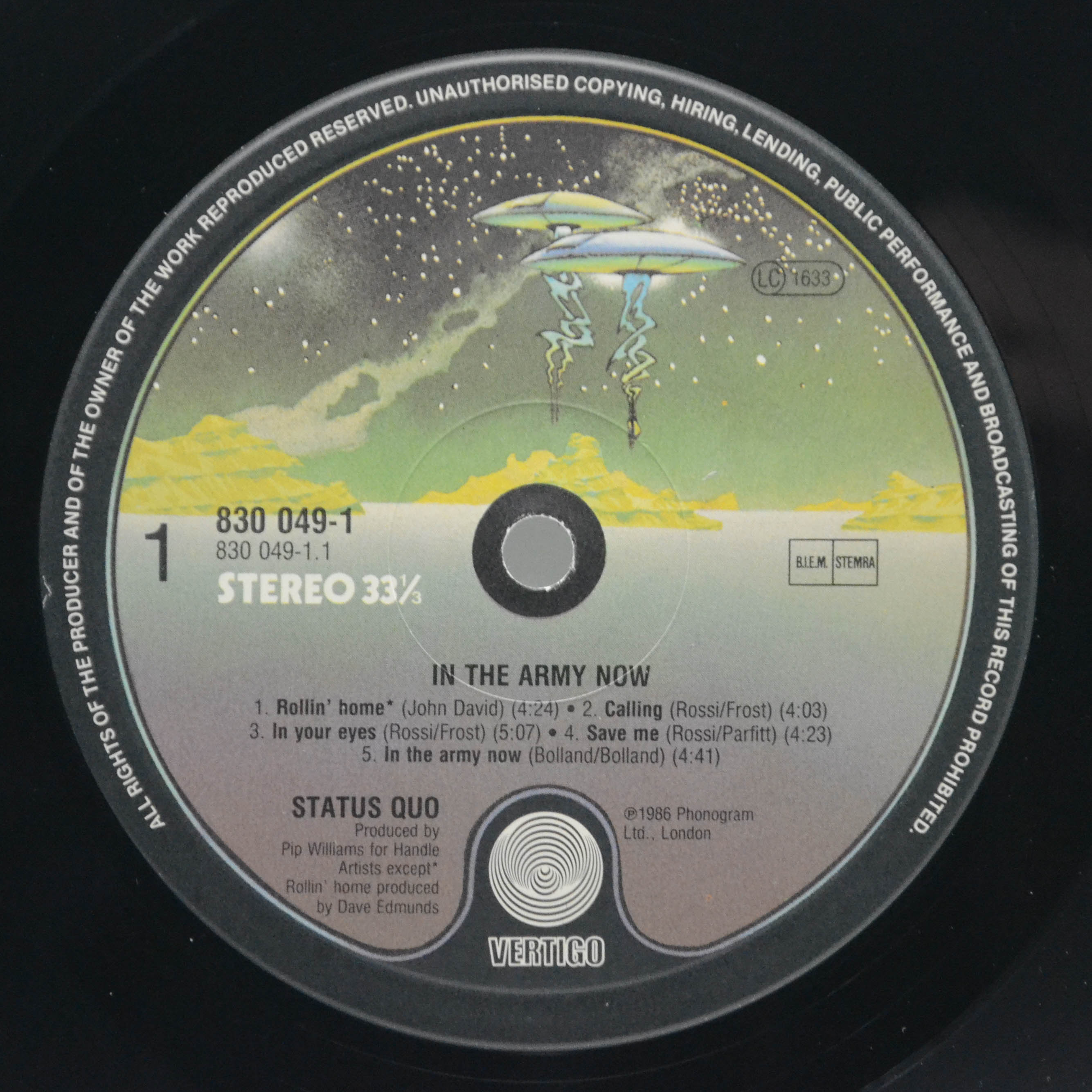 Виниловая пластинка Status Quo — In The Army Now, 1986