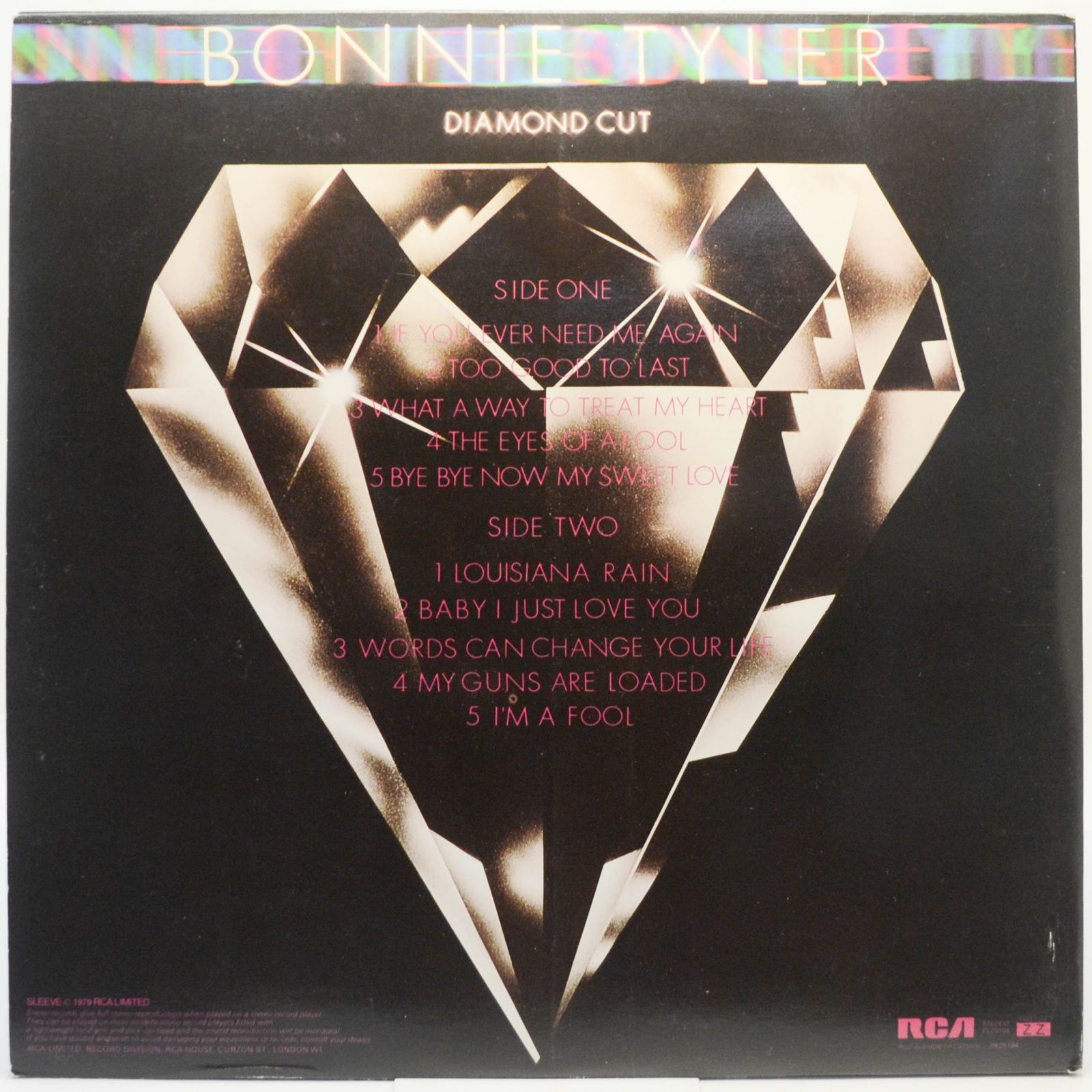 Виниловая пластинка Bonnie Tyler — Diamond Cut (1-st, UK), 1979