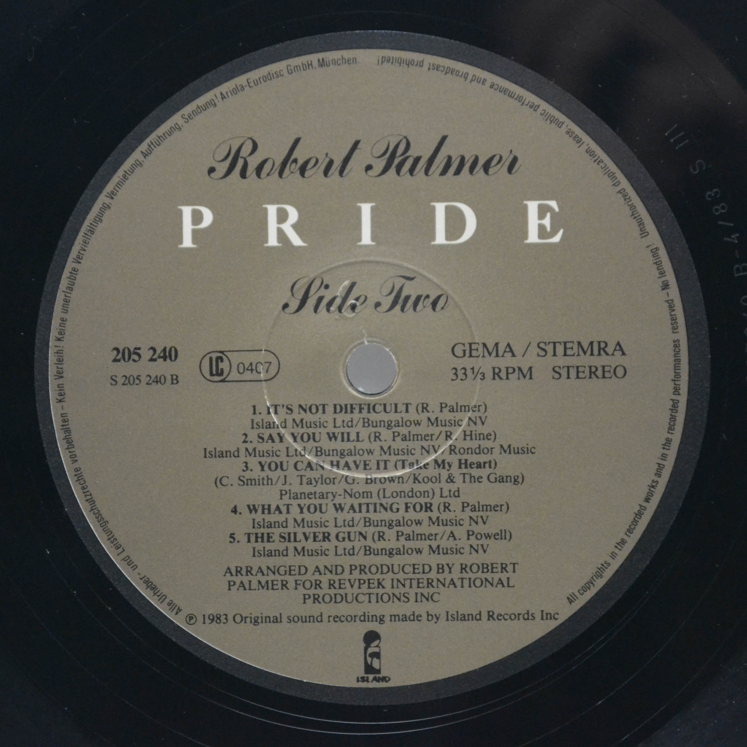 Robert Palmer — Pride, 1983