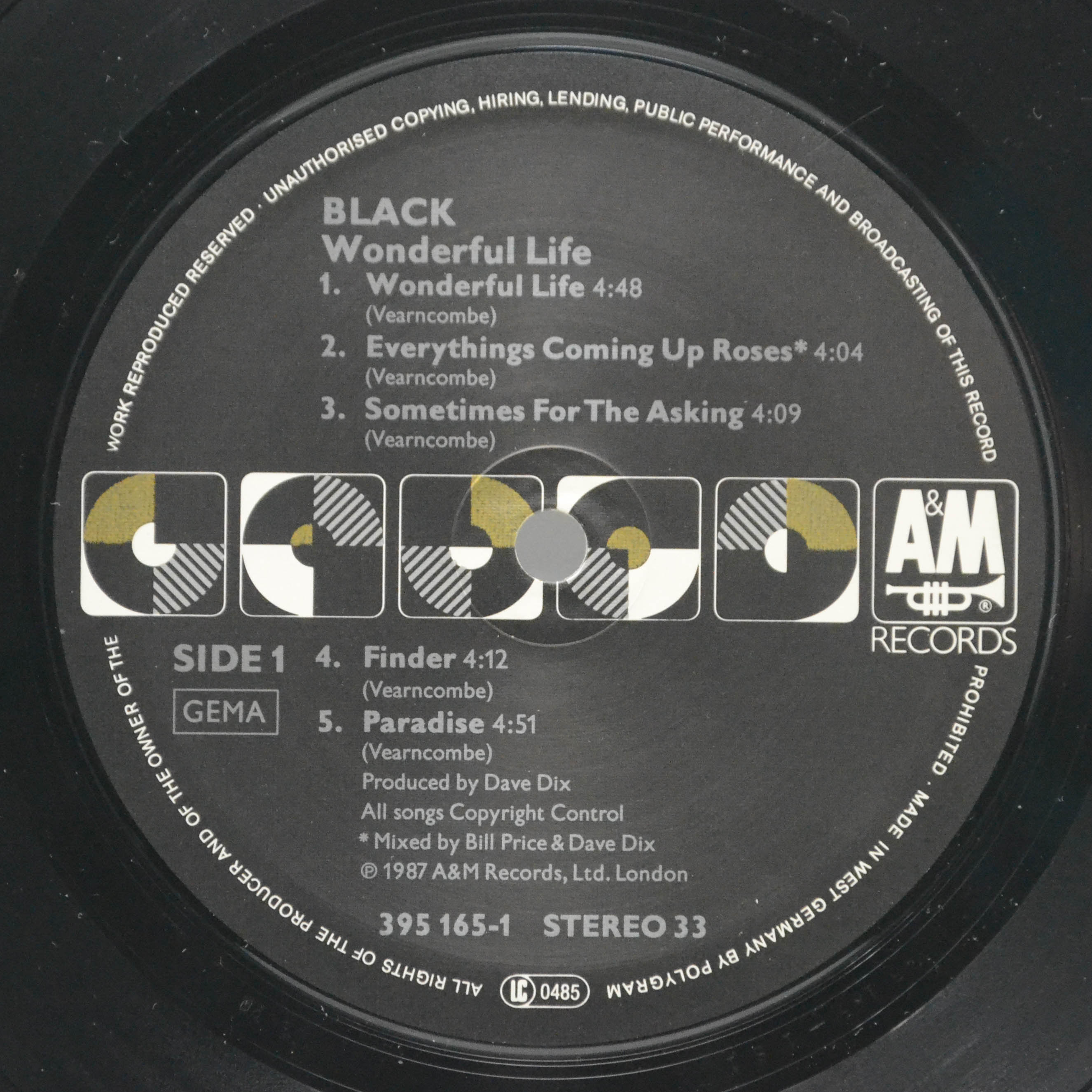 Виниловая пластинка Black — Wonderful Life, 1987