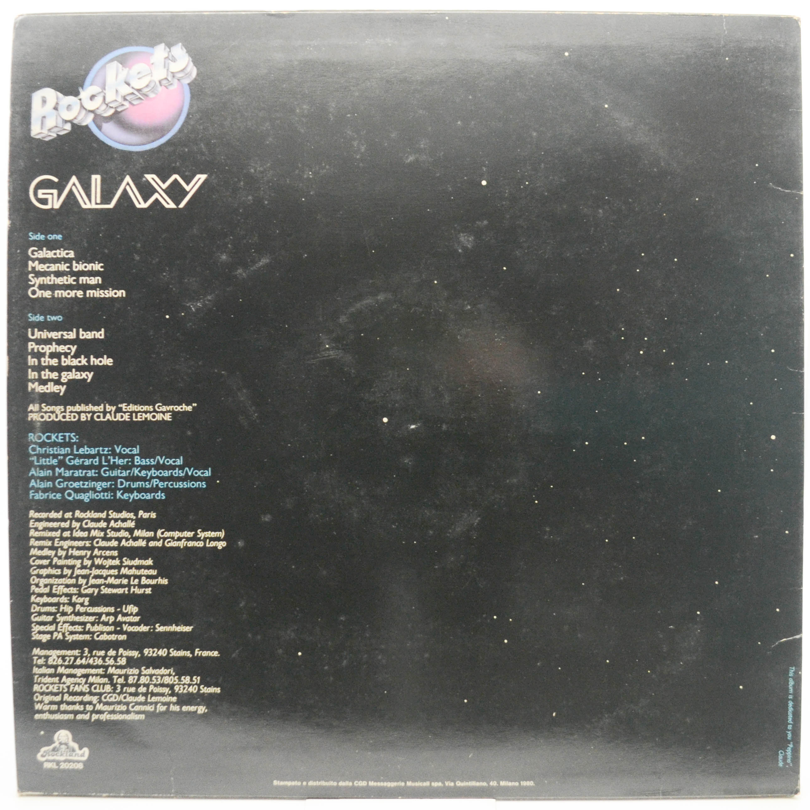 Виниловая пластинка Rockets — Galaxy, 1980