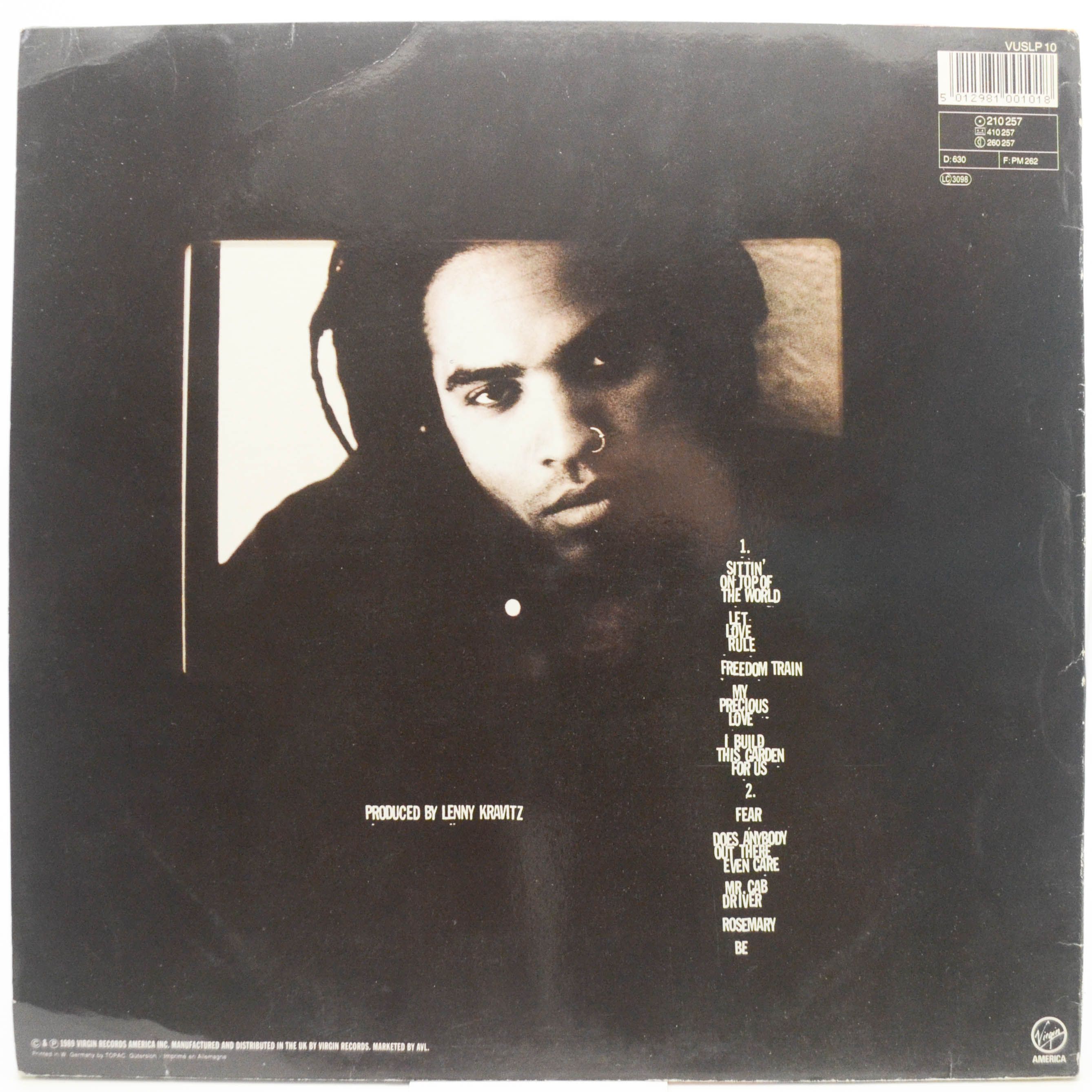 Виниловая пластинка Lenny Kravitz — Let Love Rule, 1989