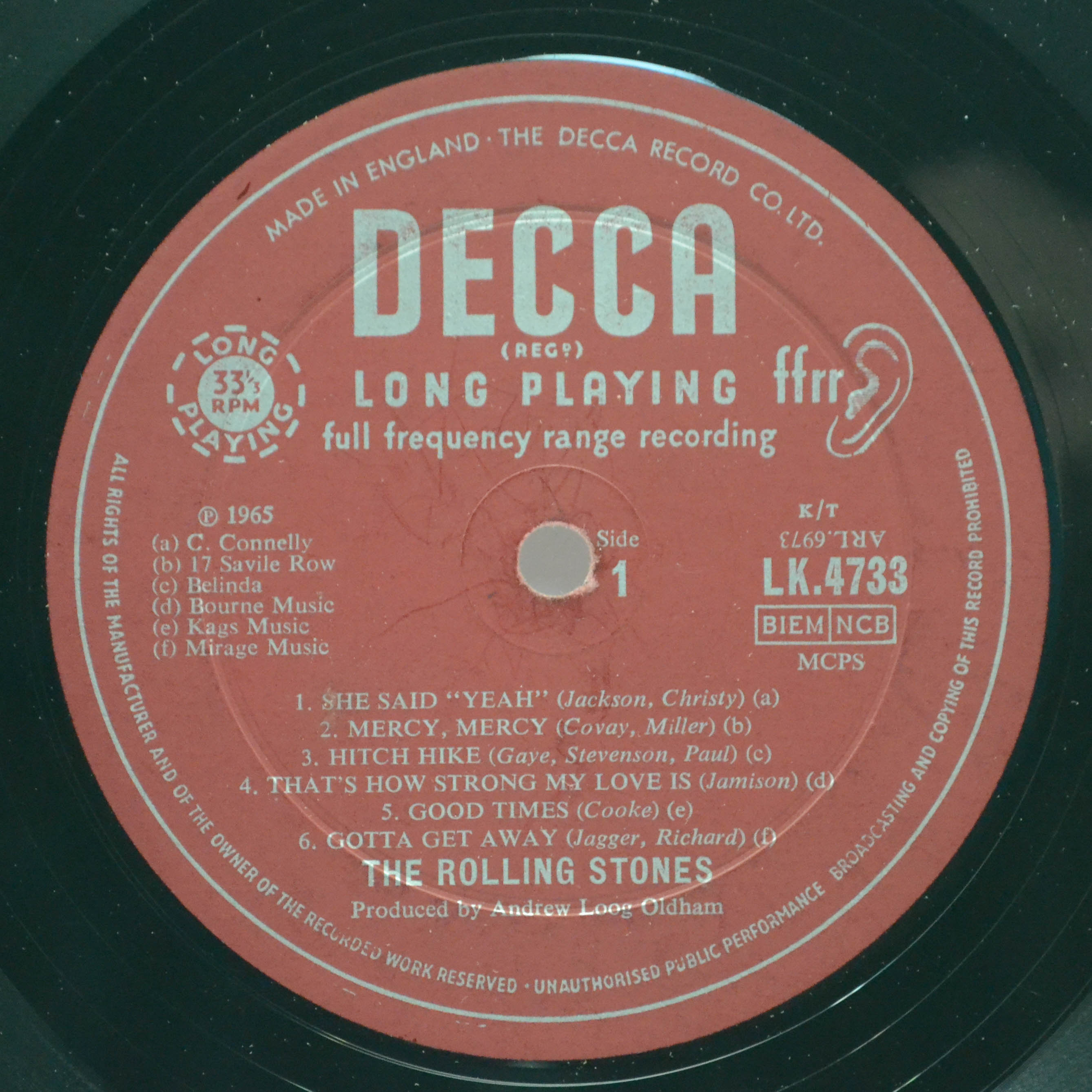 Rolling Stones — Out Of Our Heads (1-st, UK), 1965