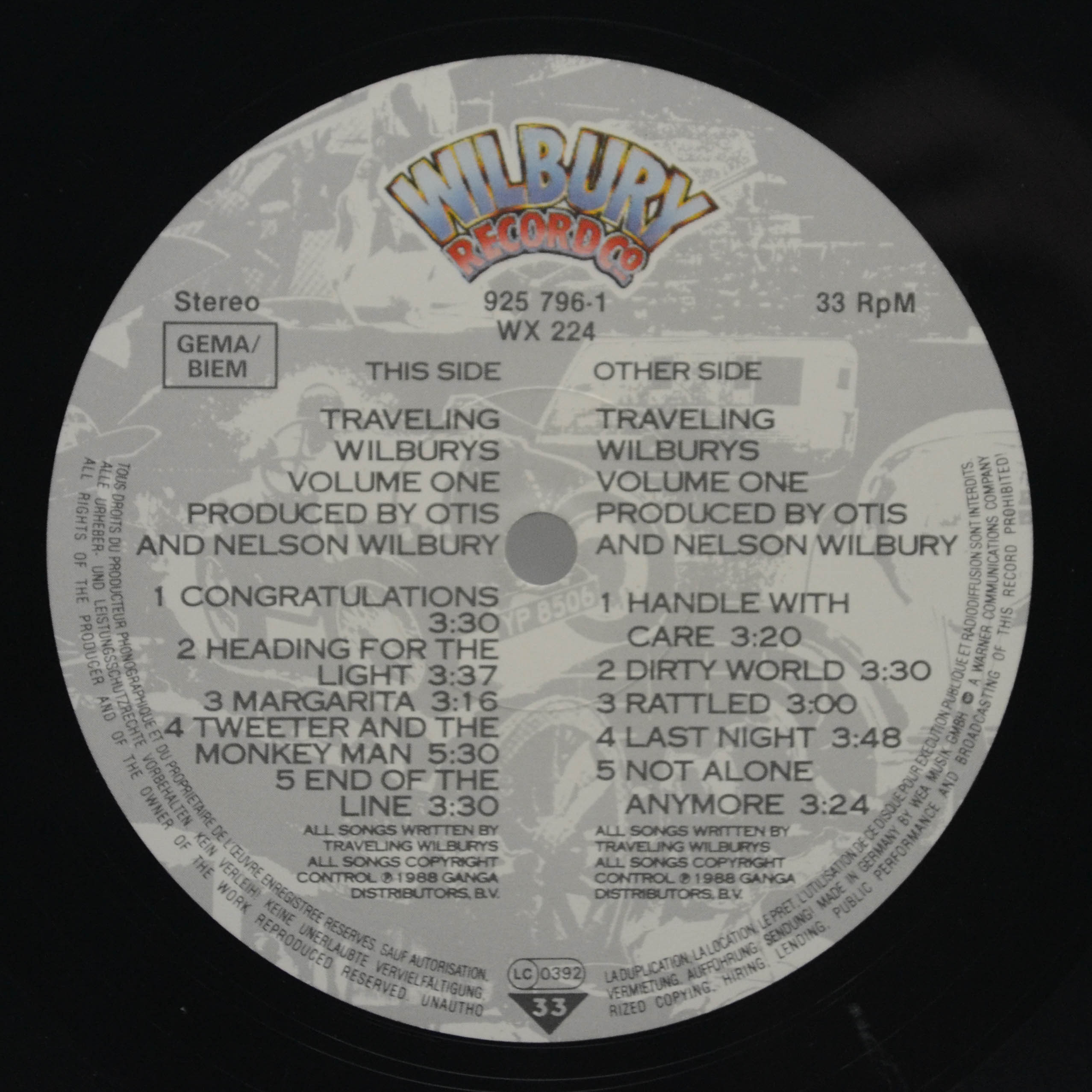 Traveling Wilburys — Volume One, 1988