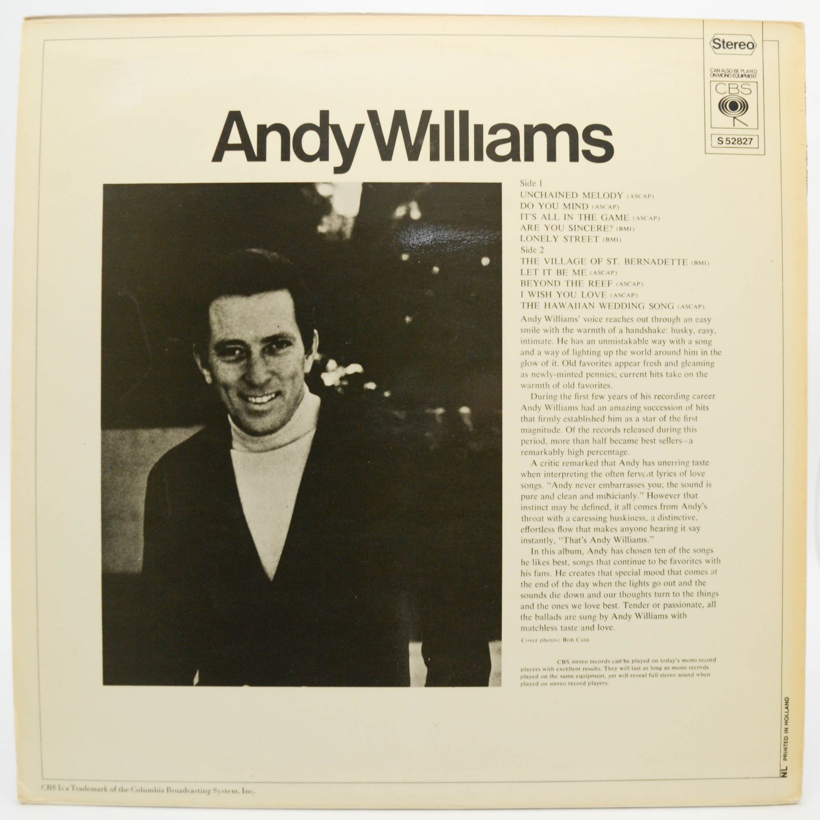 Виниловая пластинка Andy Williams — Andy Williams, 1970