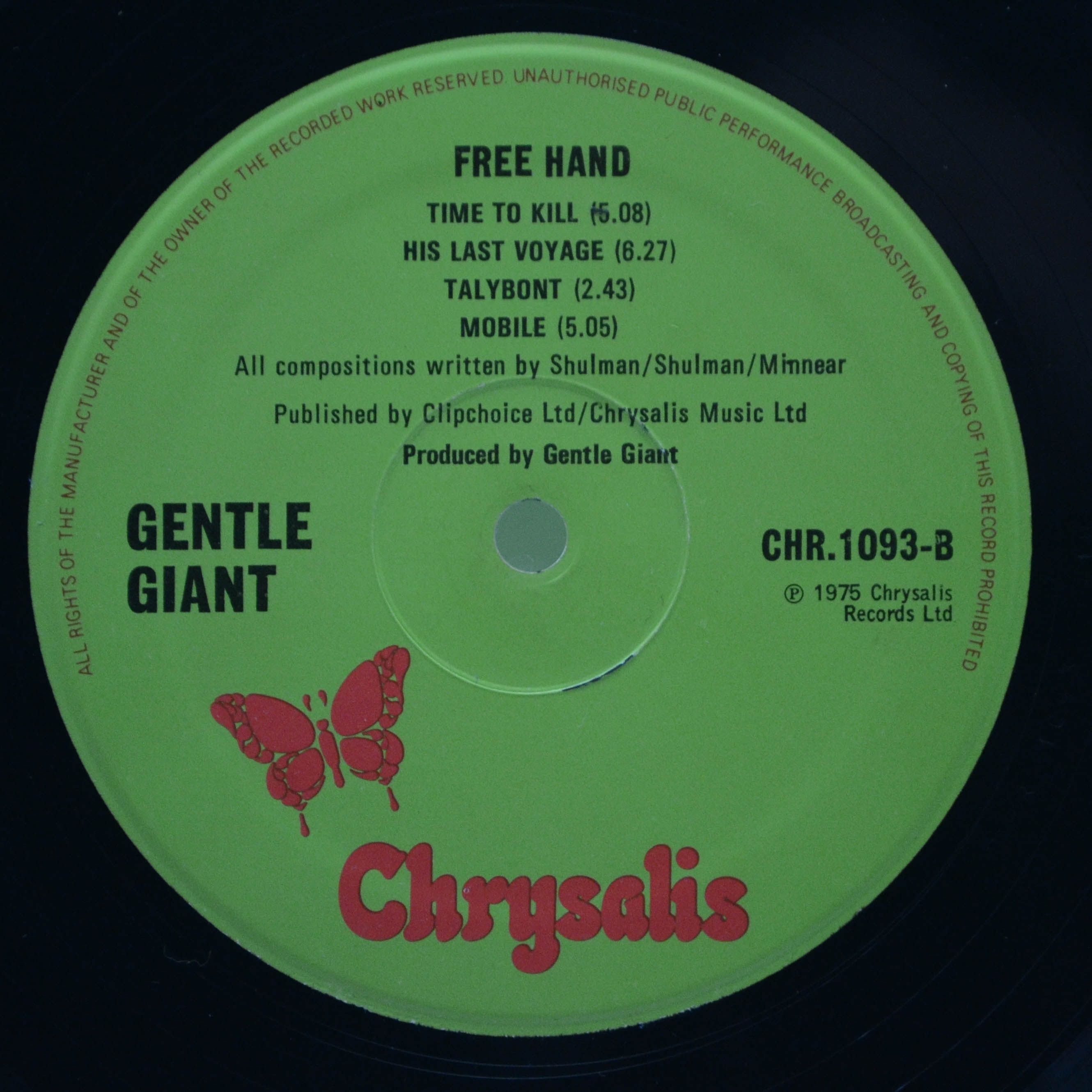 Gentle Giant — Free Hand (1-st, UK), 1975