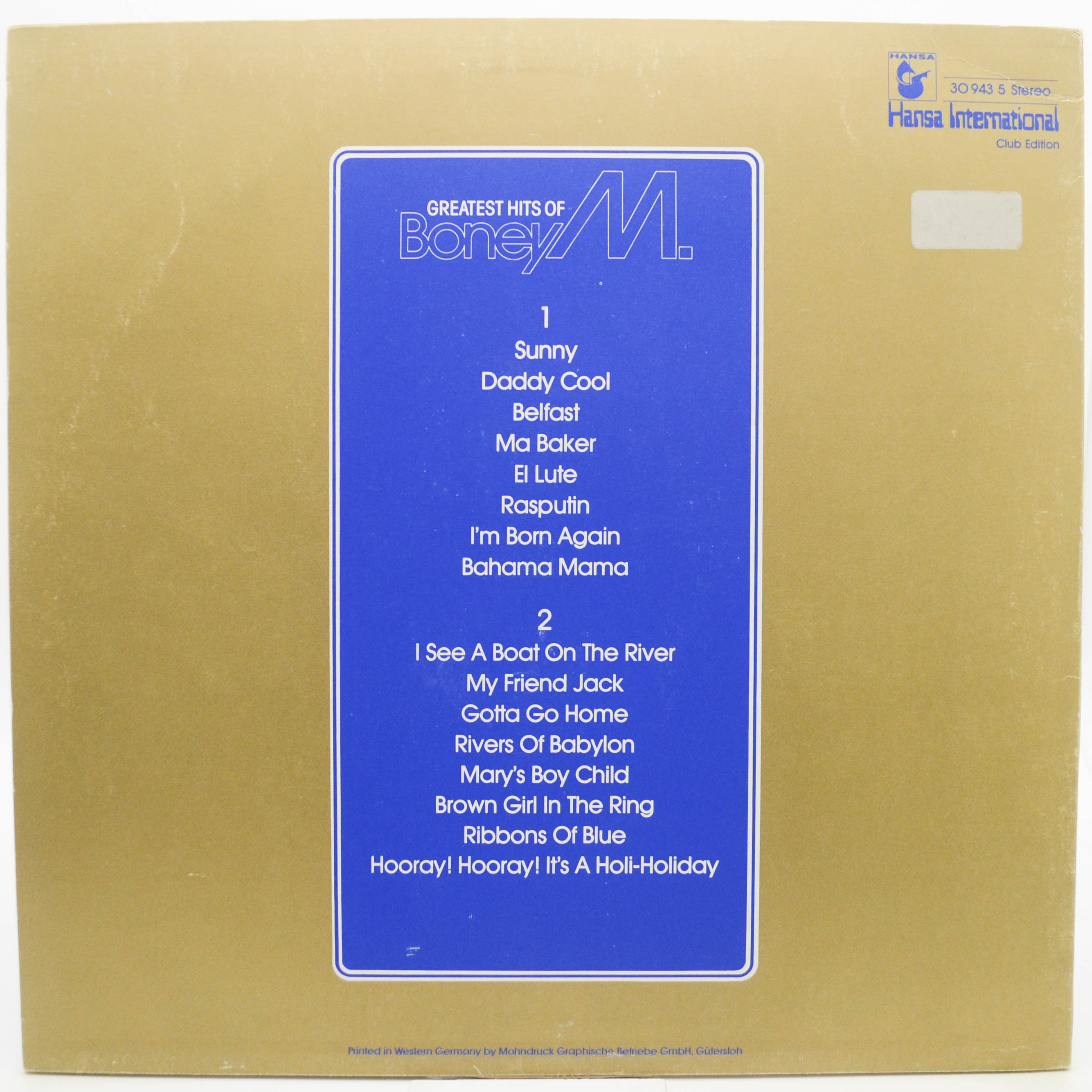 Boney M. — Greatest Hits Of Boney M., 1980