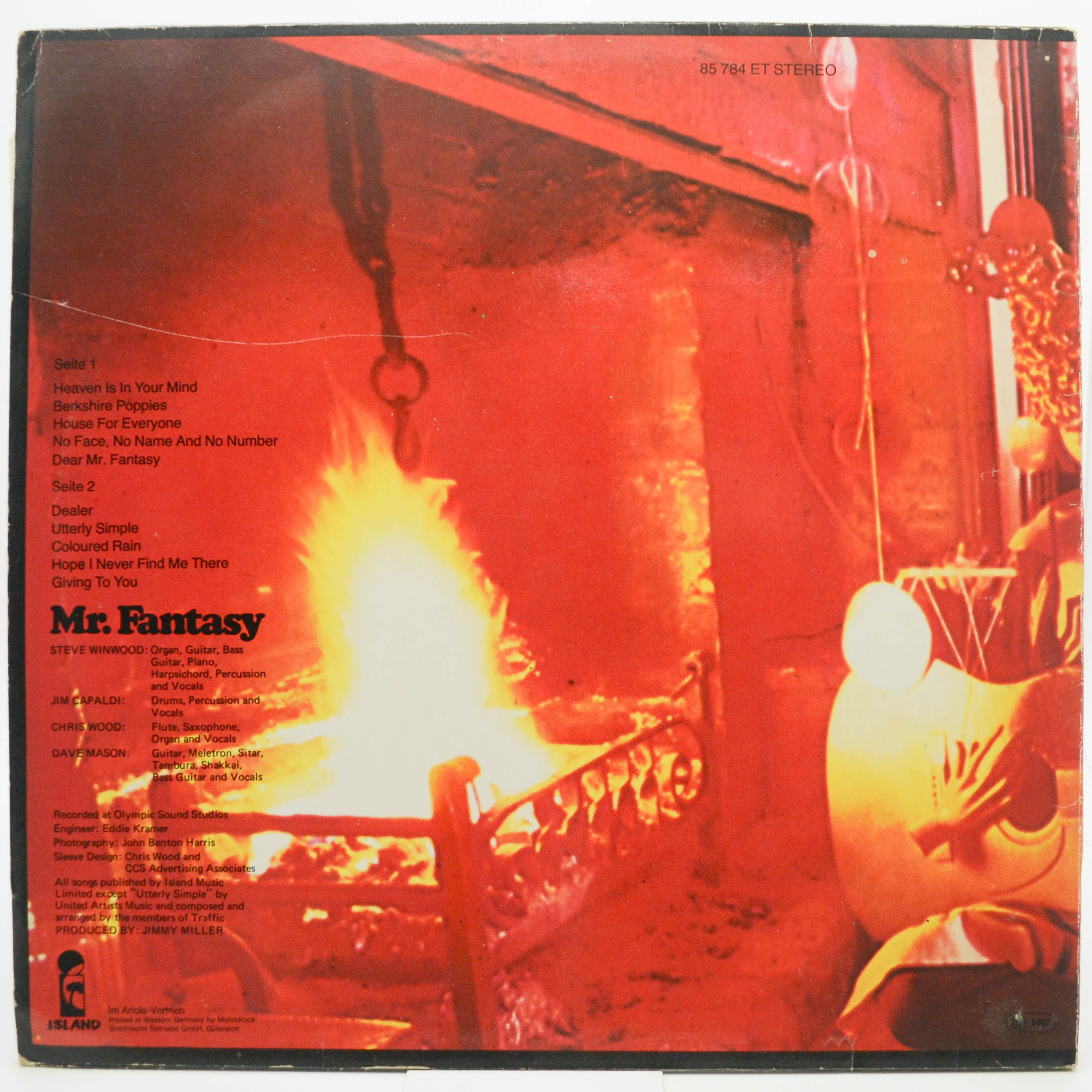 Виниловая пластинка Traffic — Mr. Fantasy, 1967