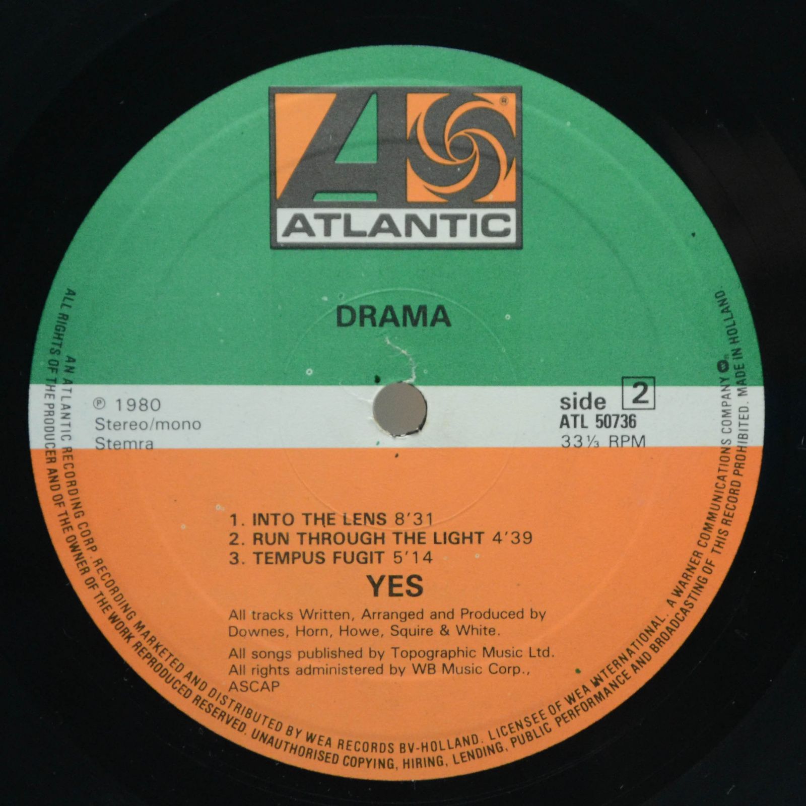 Виниловая пластинка Yes — Drama, 1980