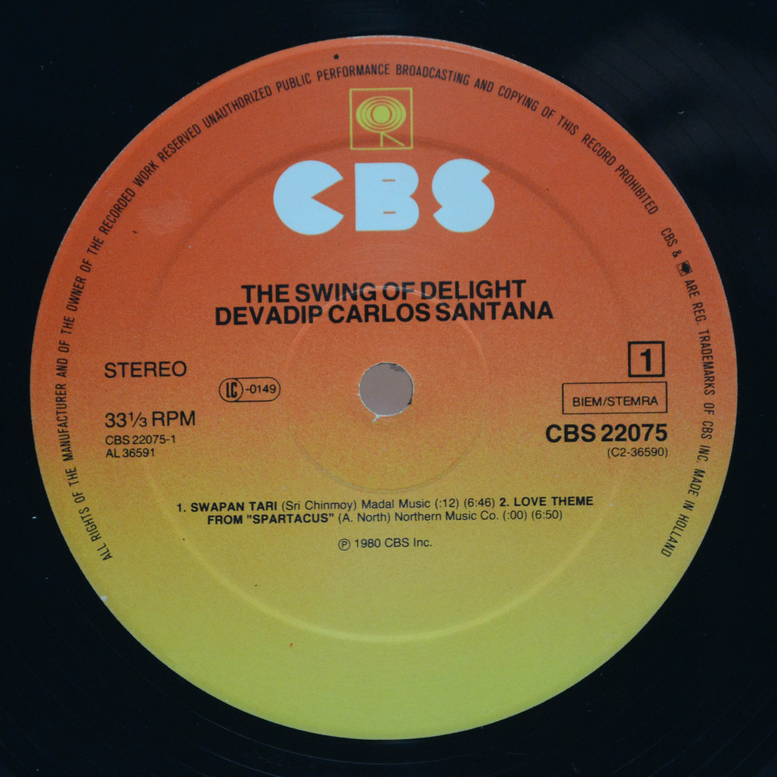 Devadip Carlos Santana — The Swing Of Delight (2LP), 1980