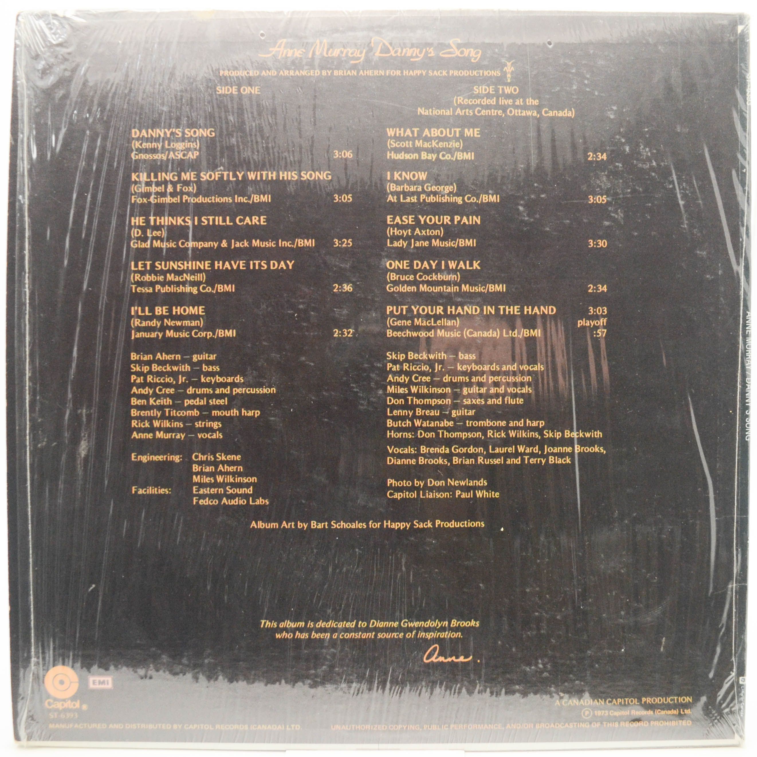 Виниловая пластинка Anne Murray — Danny's Song, 1973