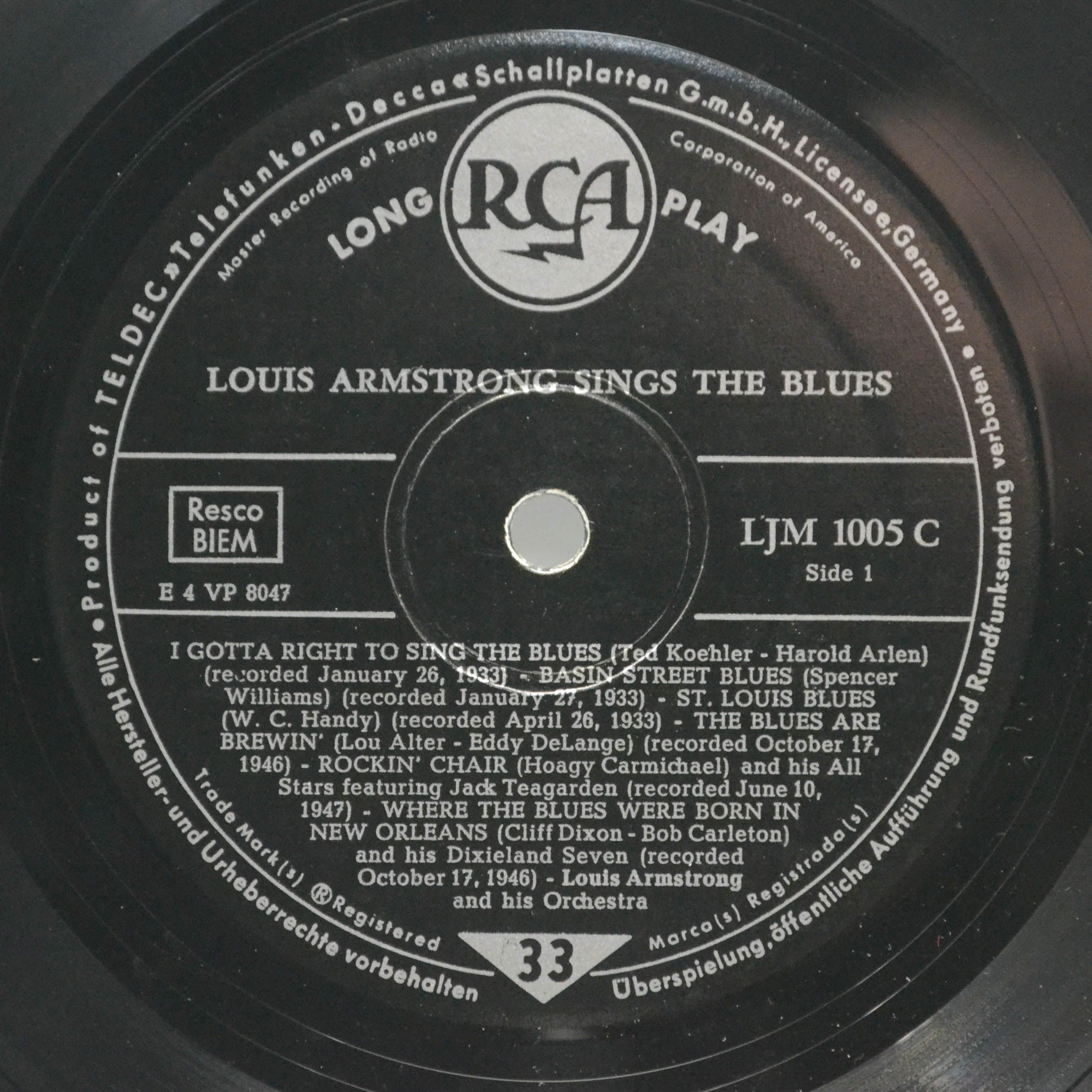 Louis Armstrong — Sings The Blues, 1954
