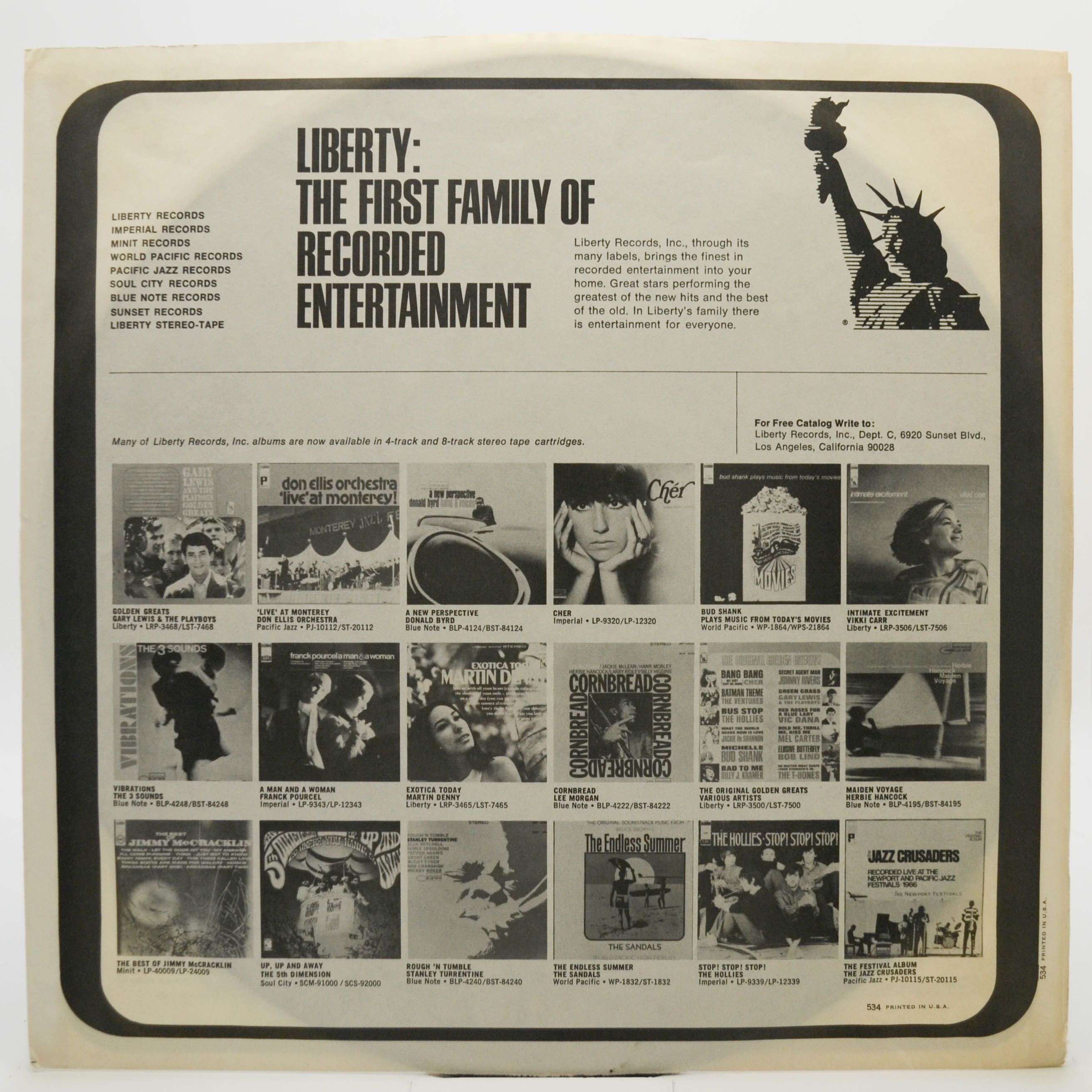 Виниловая пластинка Ventures — Underground Fire (1-st, USA), 1969