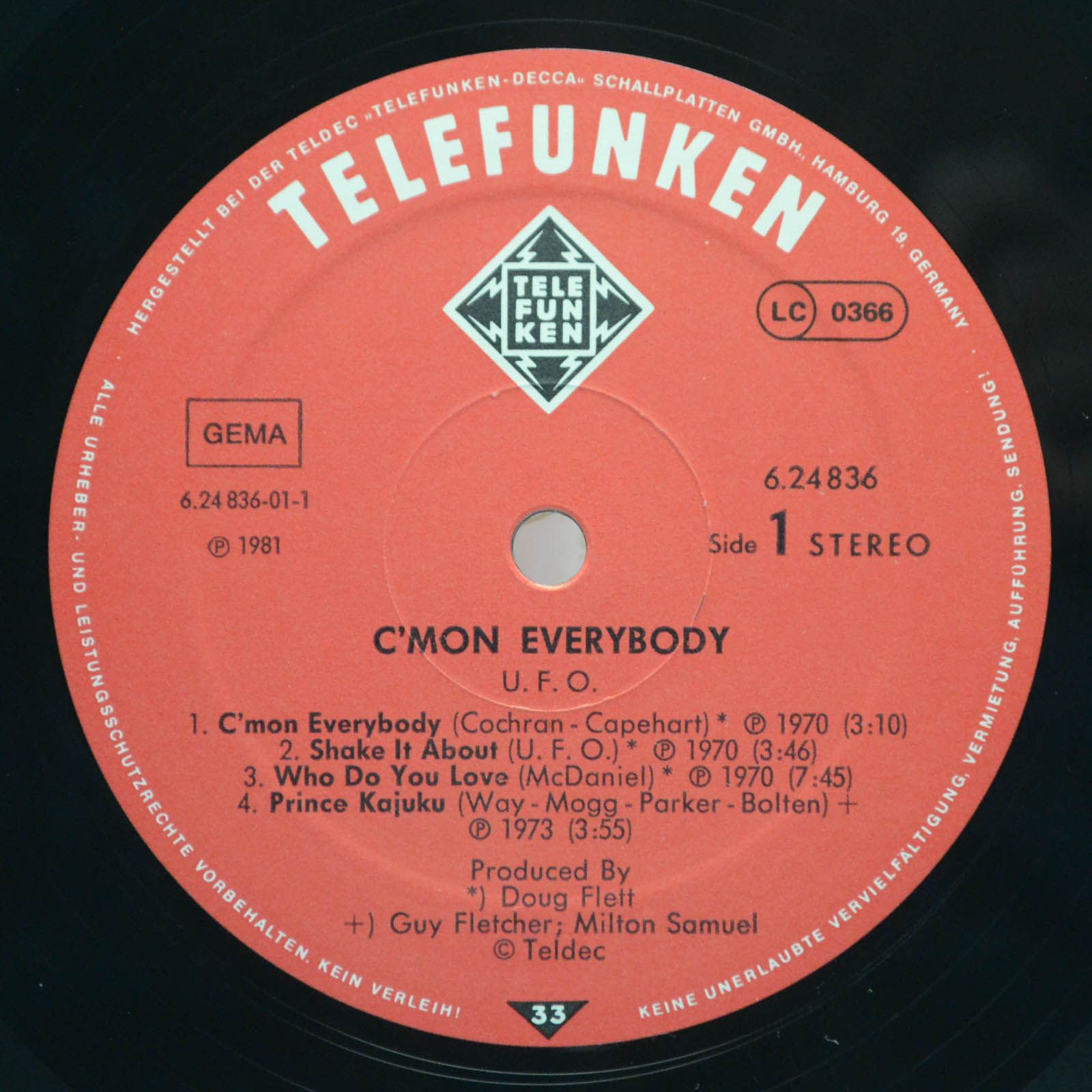 UFO — C'Mon Everybody, 1981