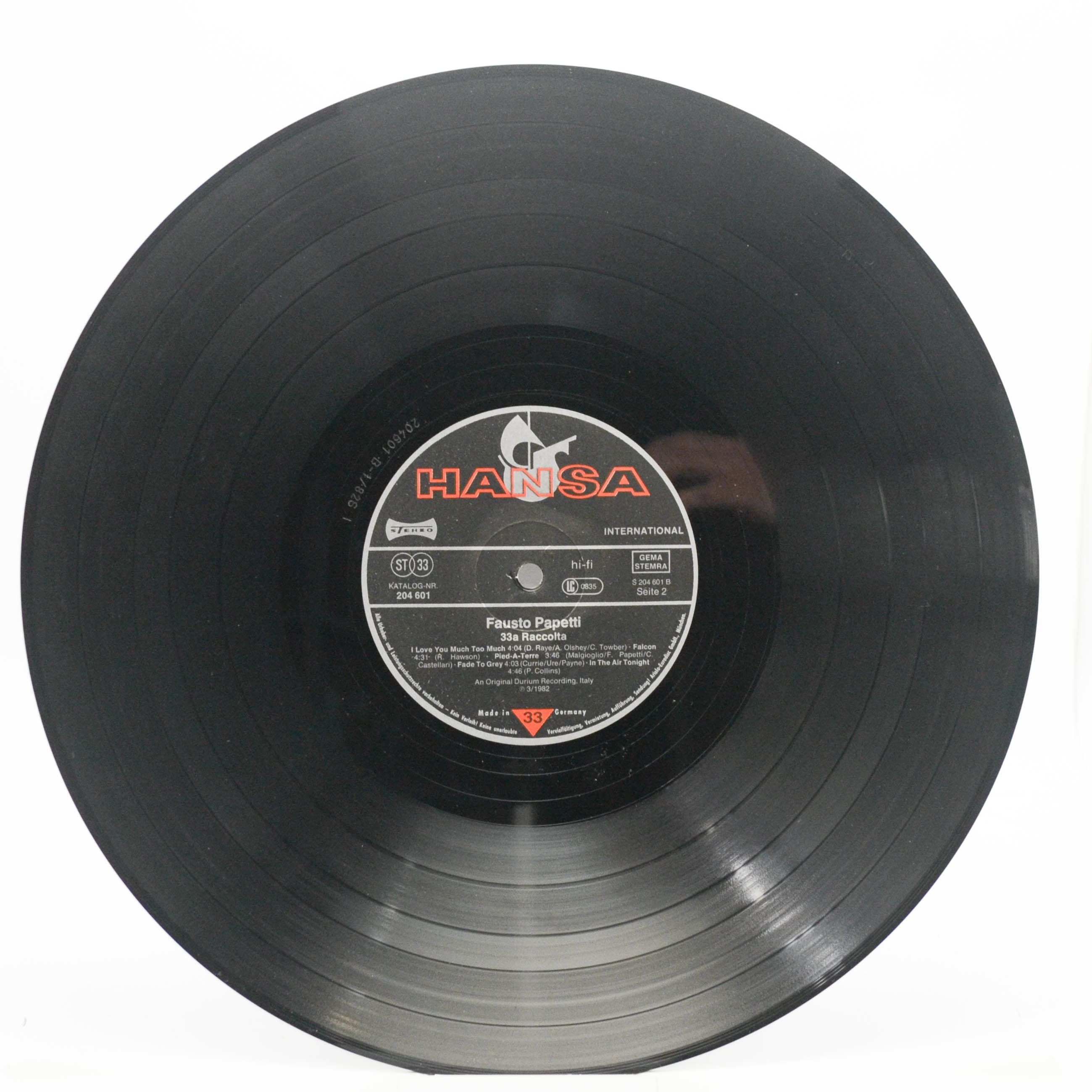 Fausto Papetti — 33a Raccolta, 1982