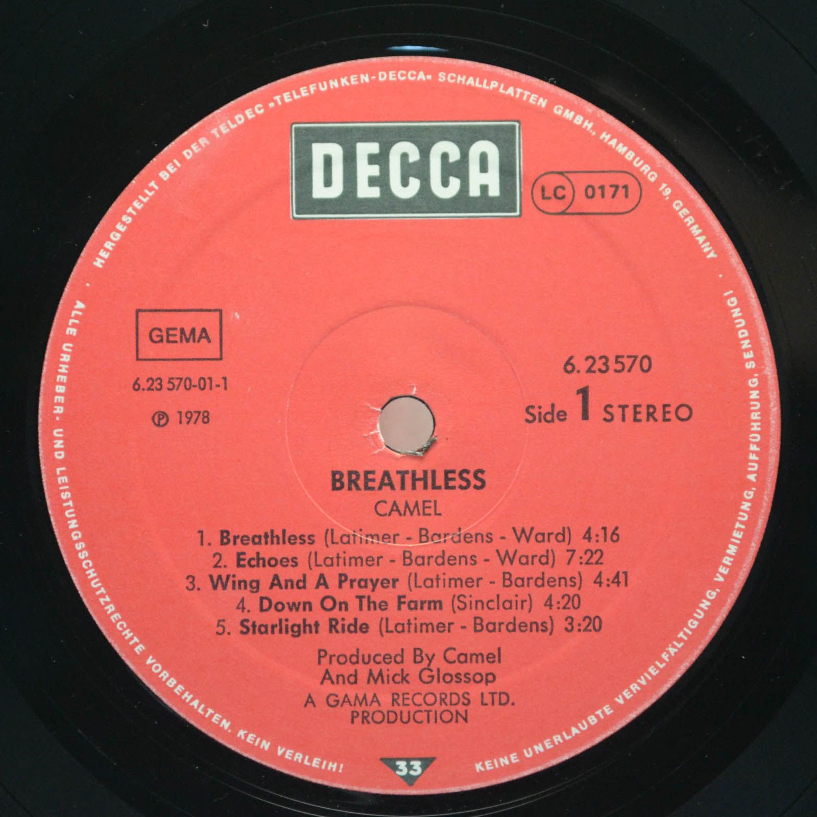 Camel — Breathless, 1978