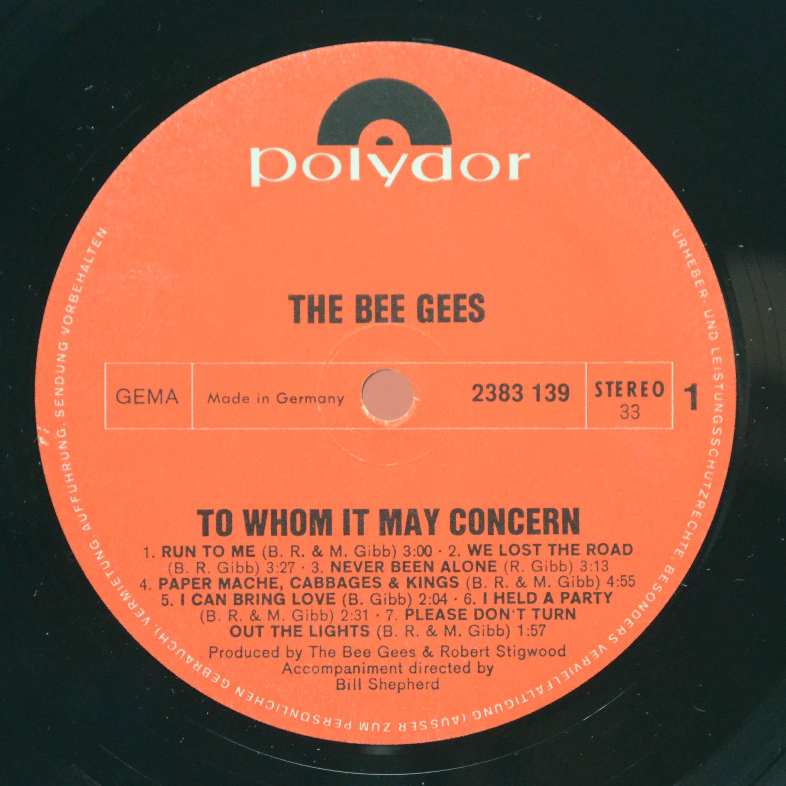 Bee Gees — To Whom It May Concern, 1972