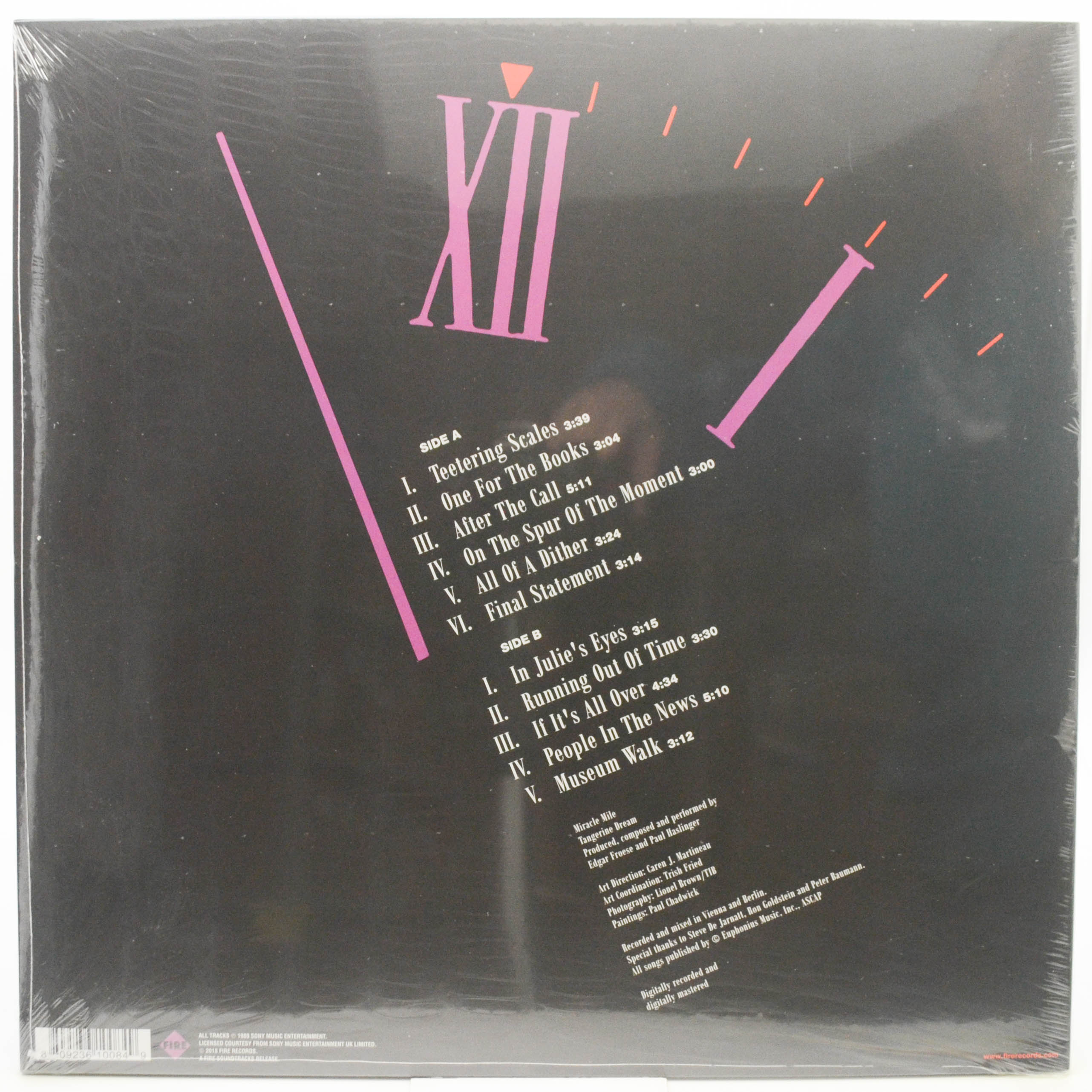 Виниловая пластинка Tangerine Dream — Miracle Mile, 1989