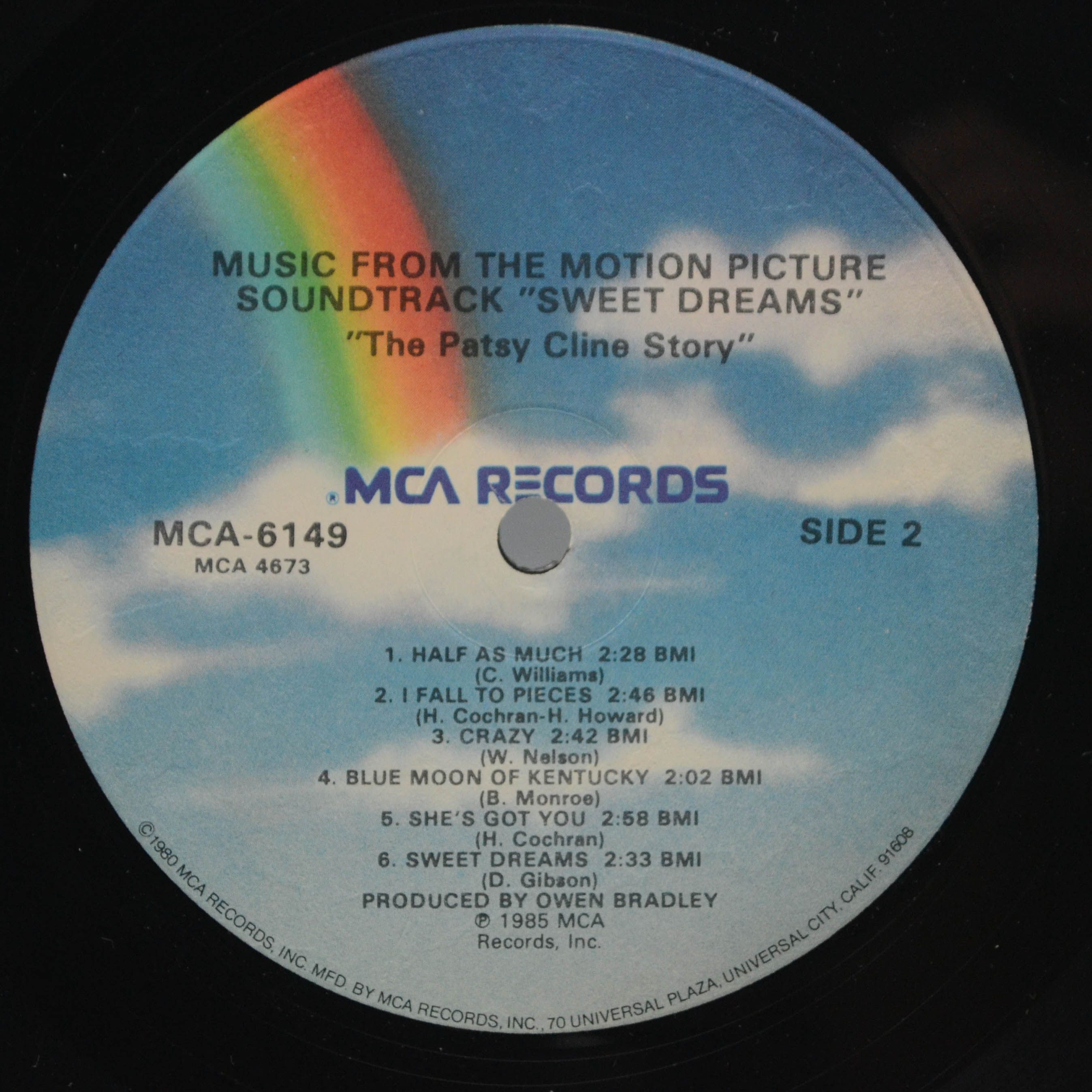 Виниловая пластинка Patsy Cline — Sweet Dreams (1-st, USA), 1985
