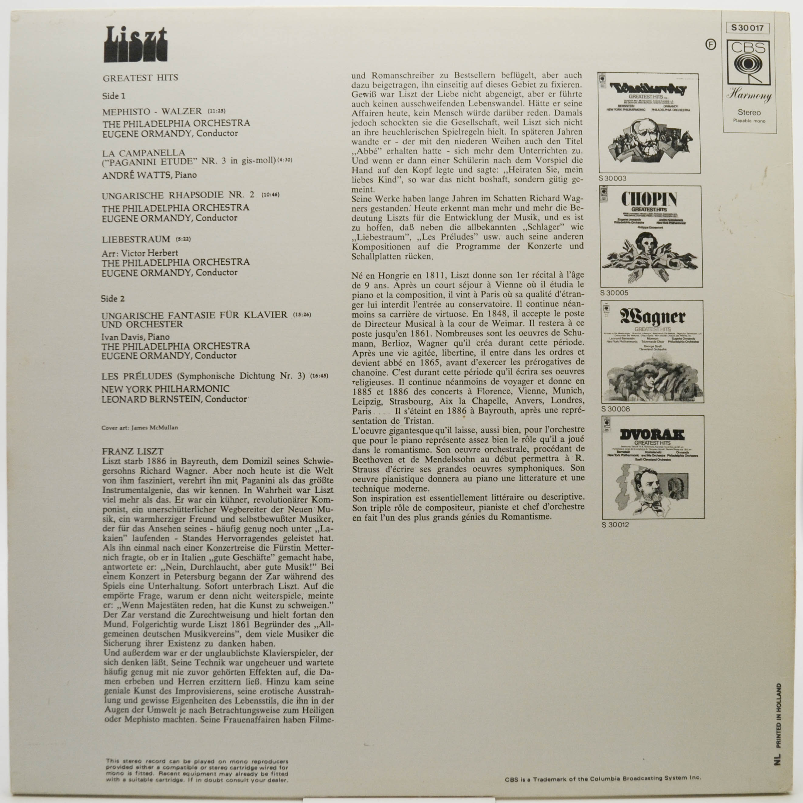 Liszt — Greatest Hits, 1971