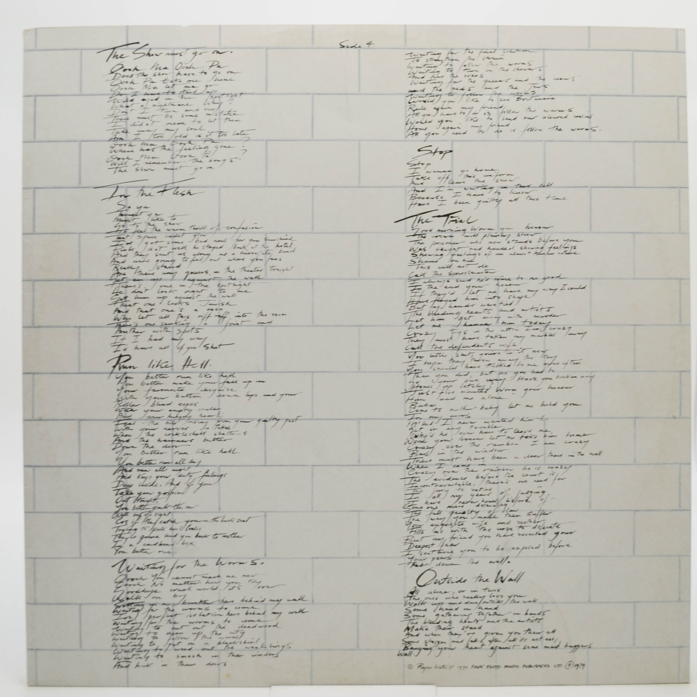 Виниловая пластинка Pink Floyd — The Wall (2LP), 1979