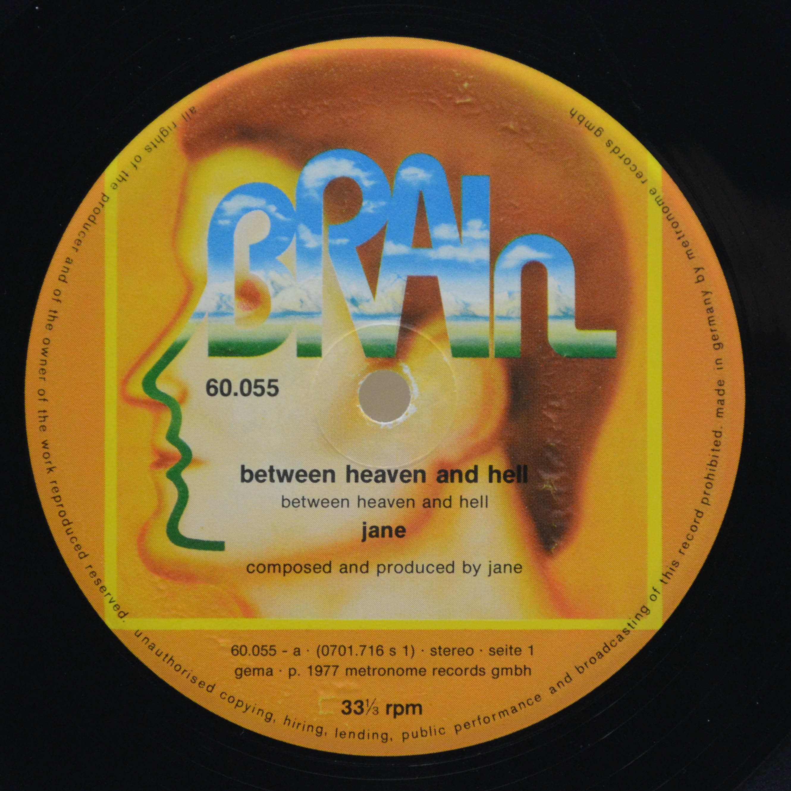 Виниловая пластинка Jane — Between Heaven And Hell, 1977