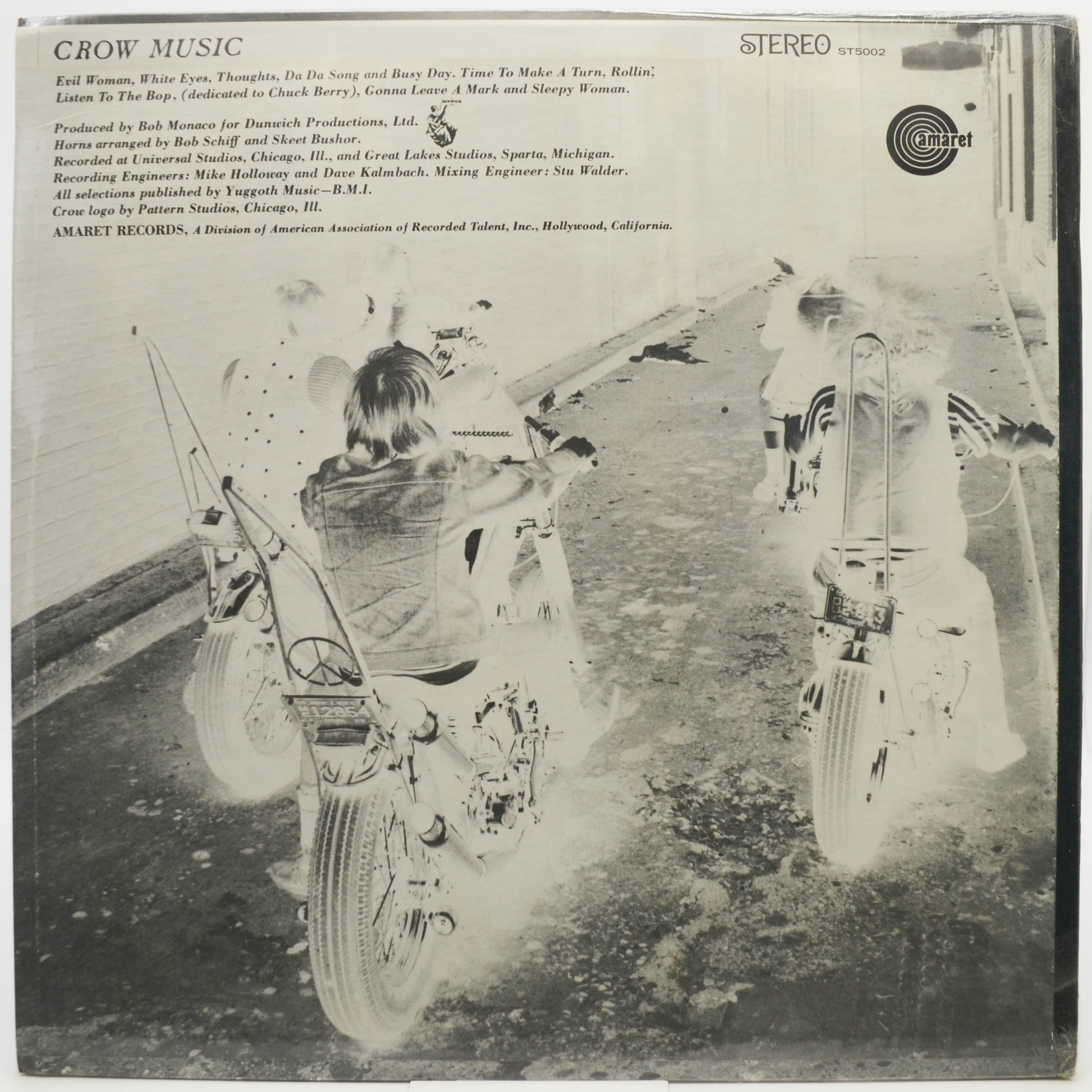 Виниловая пластинка Crow — Crow Music (1-st, USA), 1969